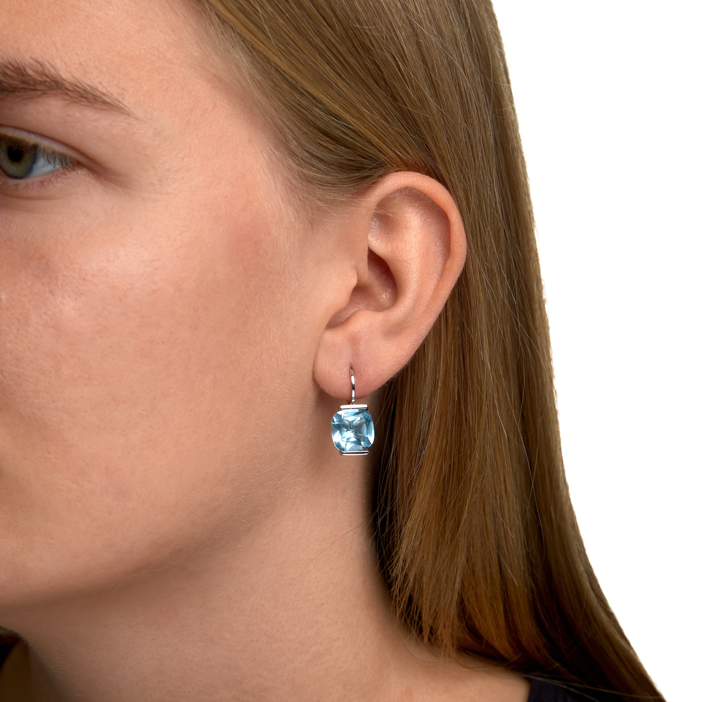 Zeeme Paar Ohrhänger »925 Silber mit Blautopas (beh.)«