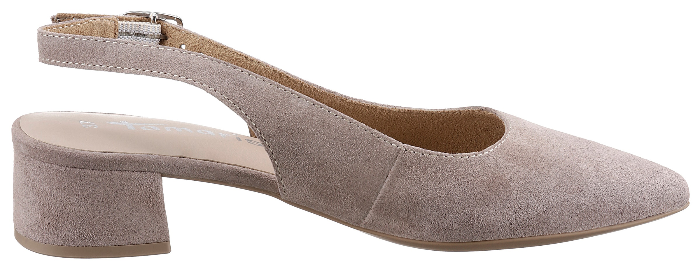 Tamaris Slingpumps, Blockabsatz, Abendschuh, Sommerschuh mit verstellbarem Riemchen