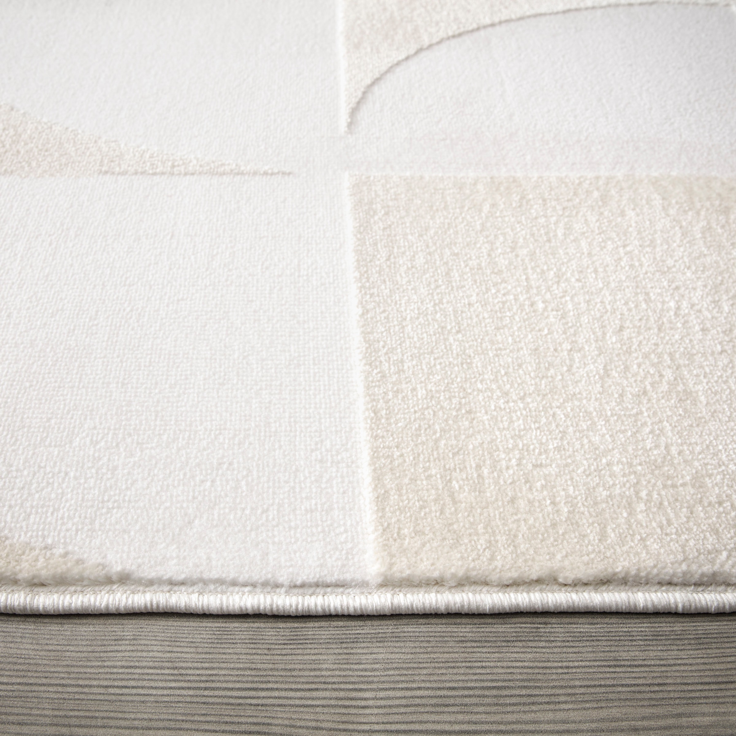 Paco Home Teppich »Luzern 656«, rechteckig, 13 mm Höhe, Kurzflor, Uni Farben, Hoch-Tief-Struktur, Scandi Design