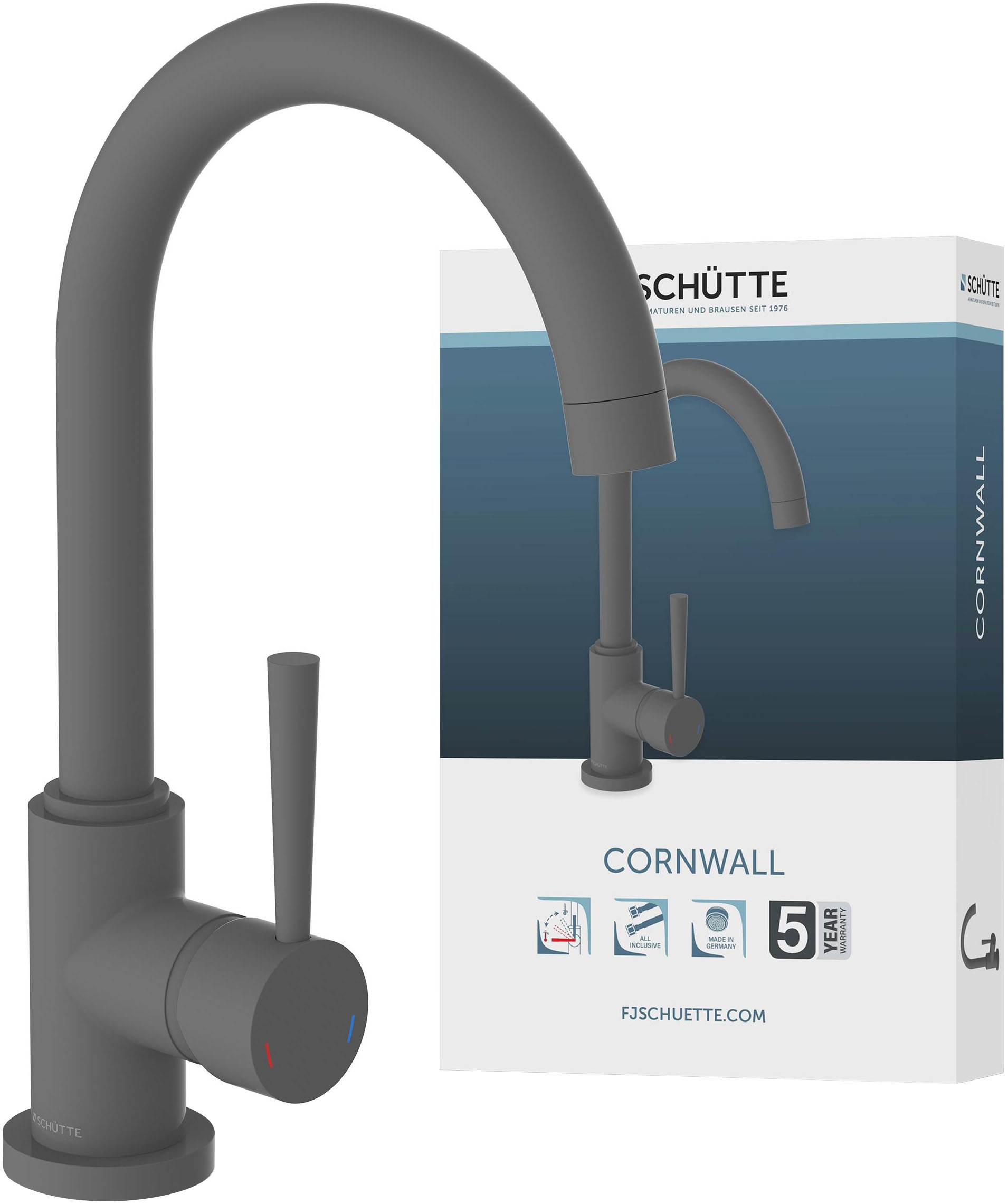Schütte Spültischarmatur »CORNWALL«, energiesparender Cold-Start, 360° schw günstig online kaufen