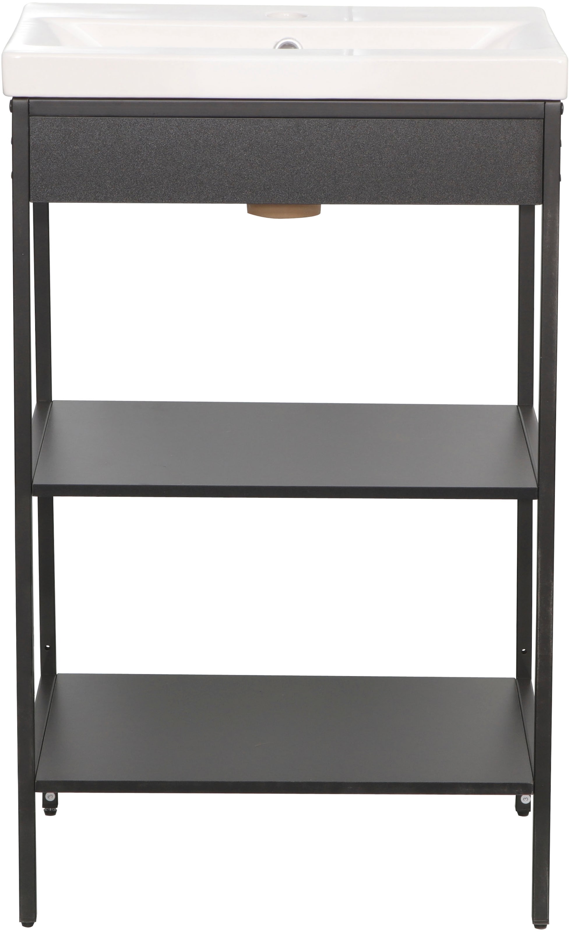 INOSIGN Waschbeckenunterschrank »Lodi«, (1 St.), Badezimmerregal mit 2 offenen Fächern - (B/T/H) 51/40/80 cm