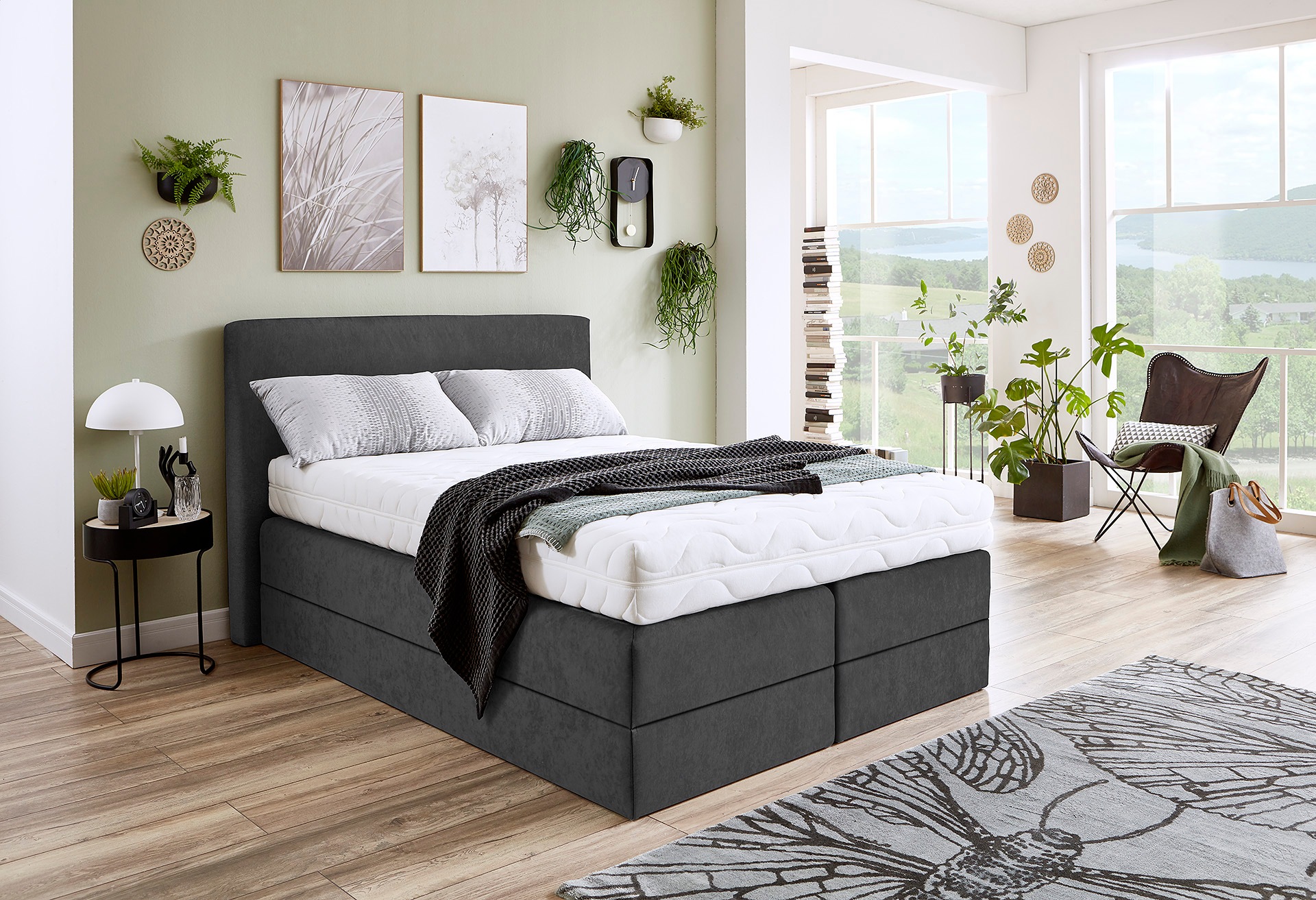 Westfalia Schlafkomfort Boxspringbett, wahlweise mit Kaltschaum-Topper und versch. Matratzenarten/Härtegraden