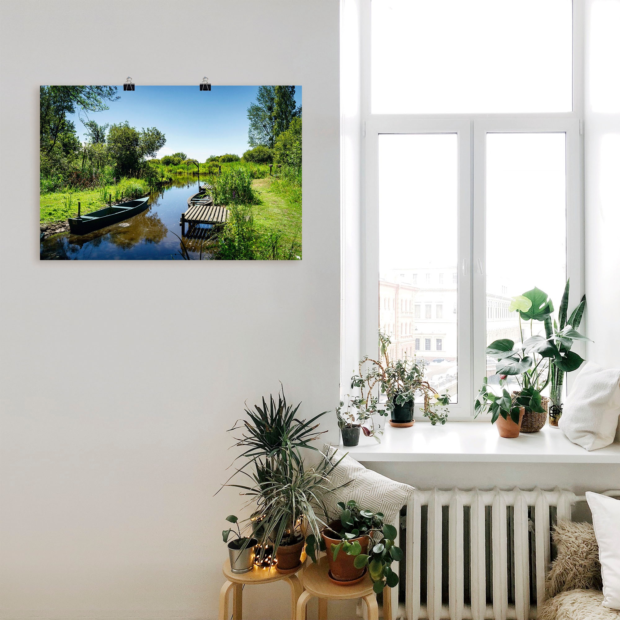 Artland Poster »Naturlandschaft am Fluss in Frankreich«, Gewässer, (1 St.), als Alubild, Leinwandbild, Wandaufkleber oder Poster in versch. Größen