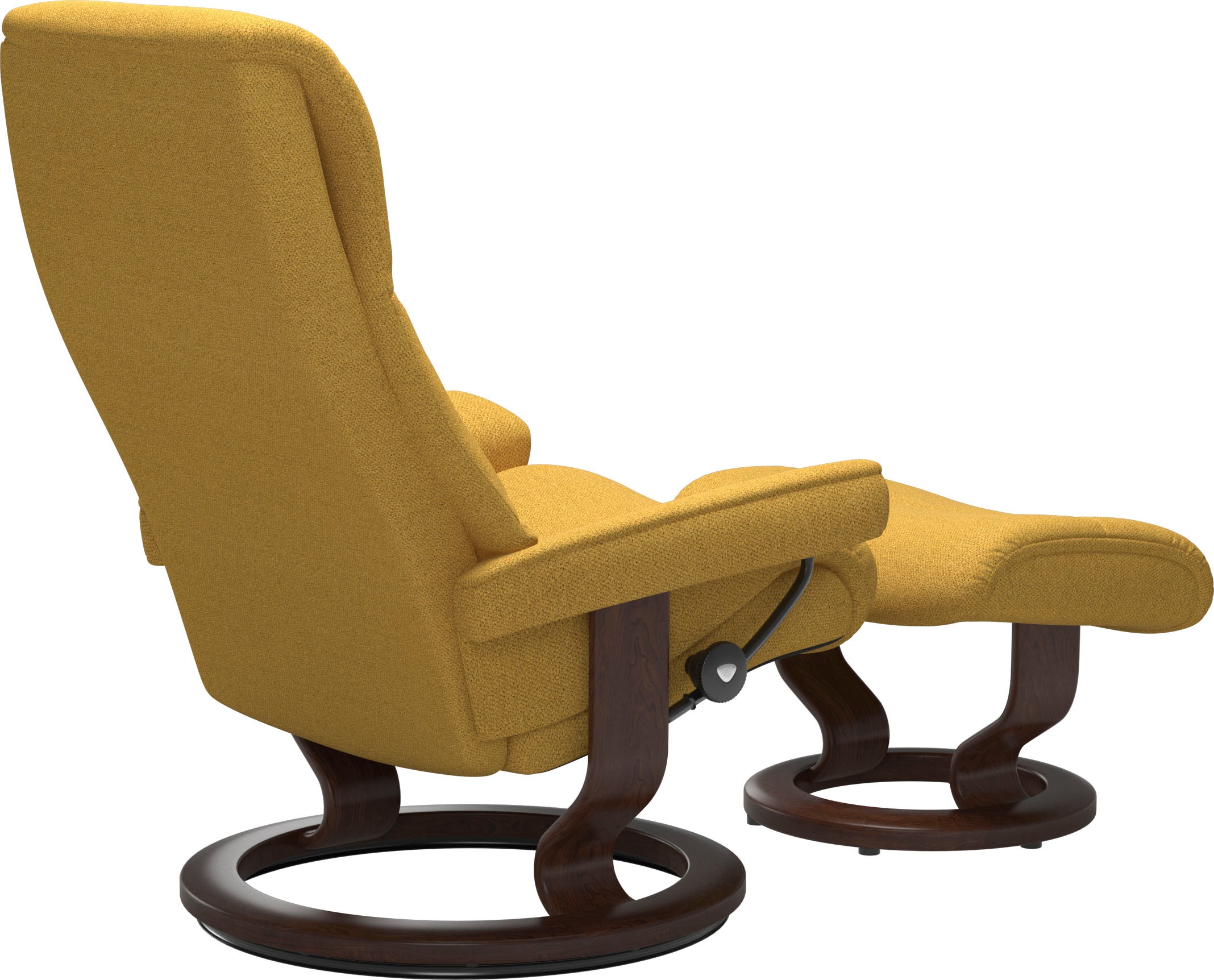 Stressless® Relaxsessel »View«, (Set, Relaxsessel mit Hocker), mit Classic Base, Größe M,Gestell Braun