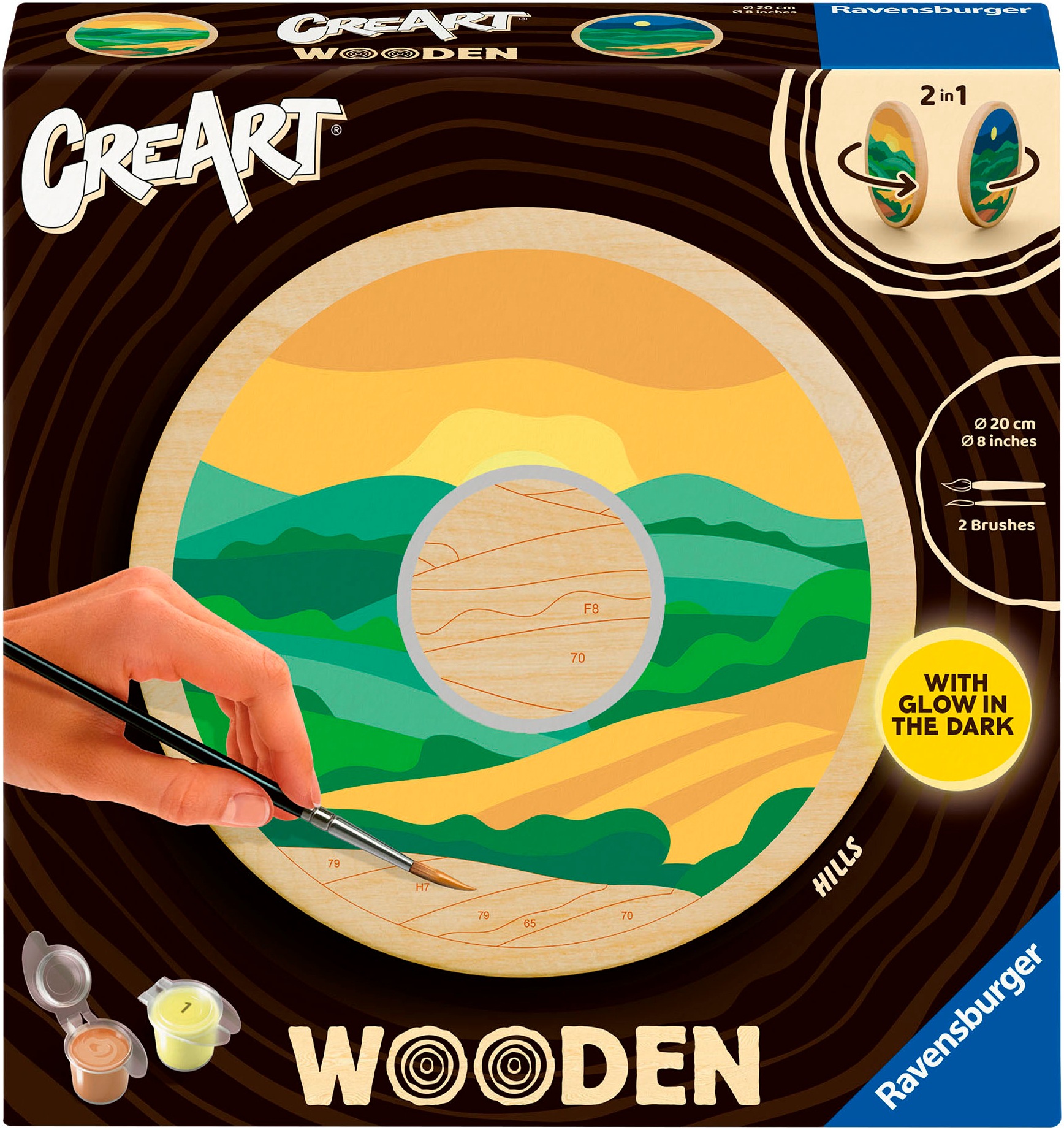 RAVENSBURGER Malen nach Zahlen »CreArt, Wooden, Hills« Made in Europe bunt