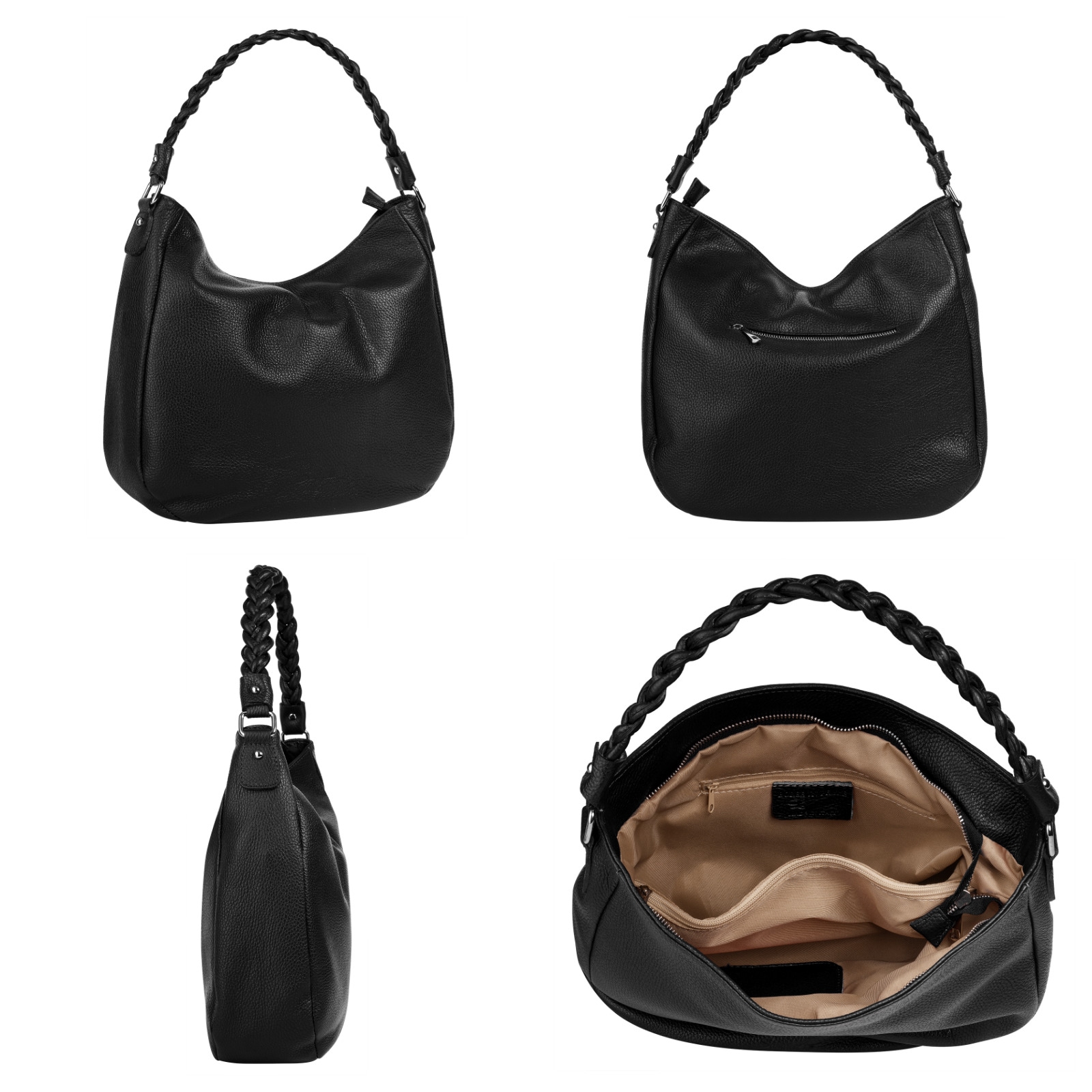 Samantha Look Henkeltasche, echt Leder, Made in Italy