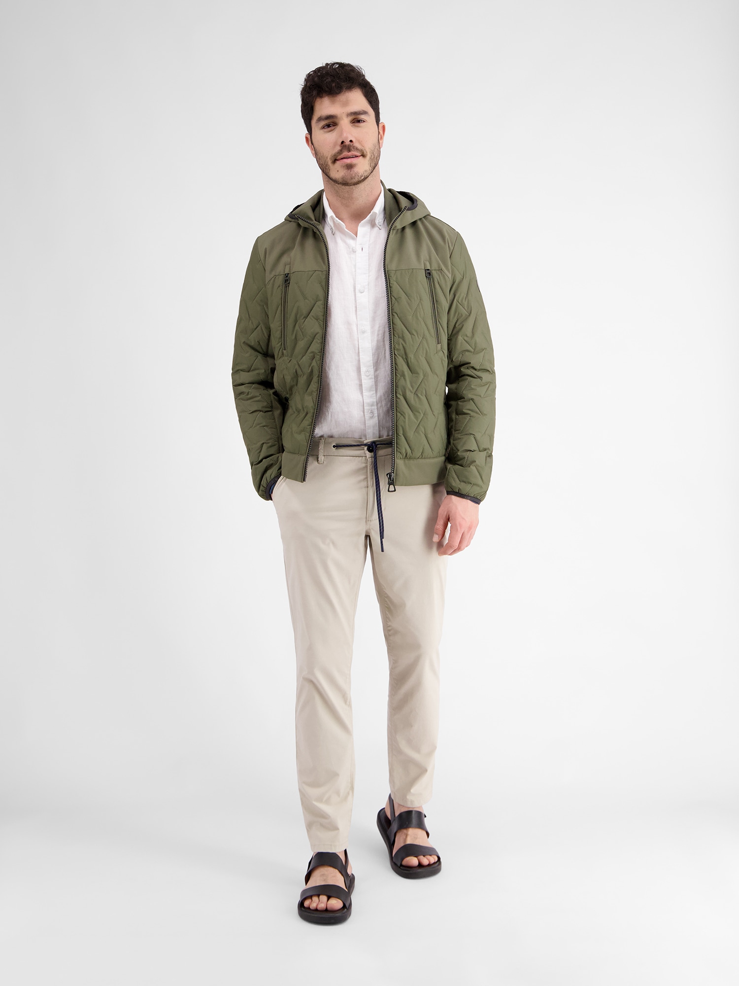 LERROS Steppjacke »LERROS Herren Steppjacke mit Kapuze«, mit Kapuze, Wasser- und windabweisend