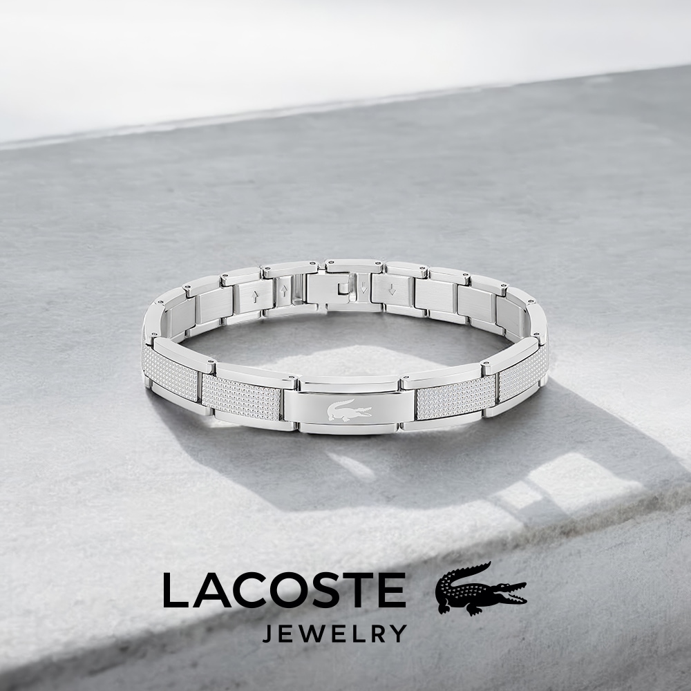 Lacoste Armband »Schmuck Edelstahl Armschmuck Gliederarmband STENCIL«