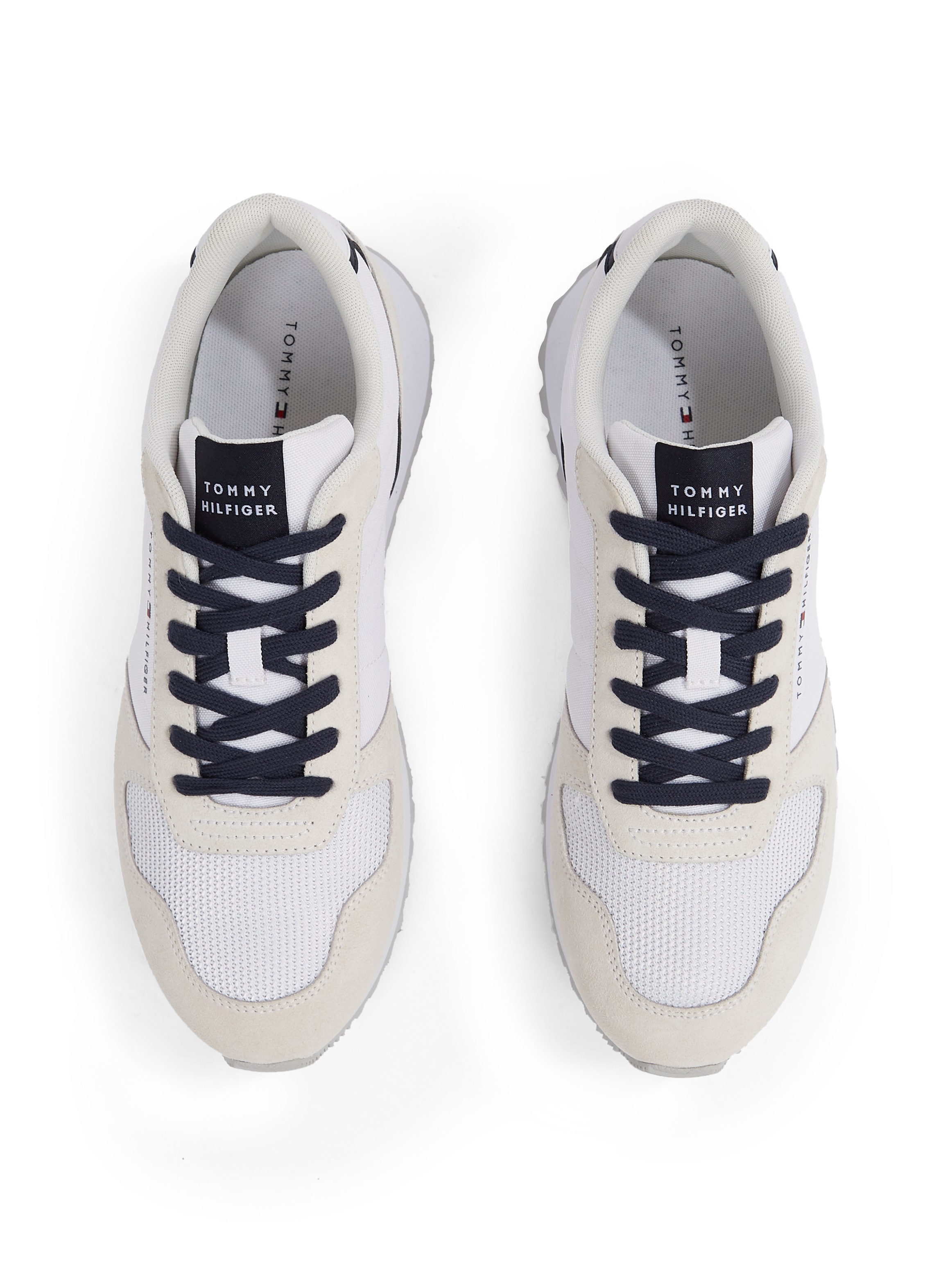 Tommy Hilfiger Sneaker »NEW RUNNER EVA MIX FLAG«, Freizeitschuh, Halbschuh, Schnürschuh mit gepolstertem Schaftrand