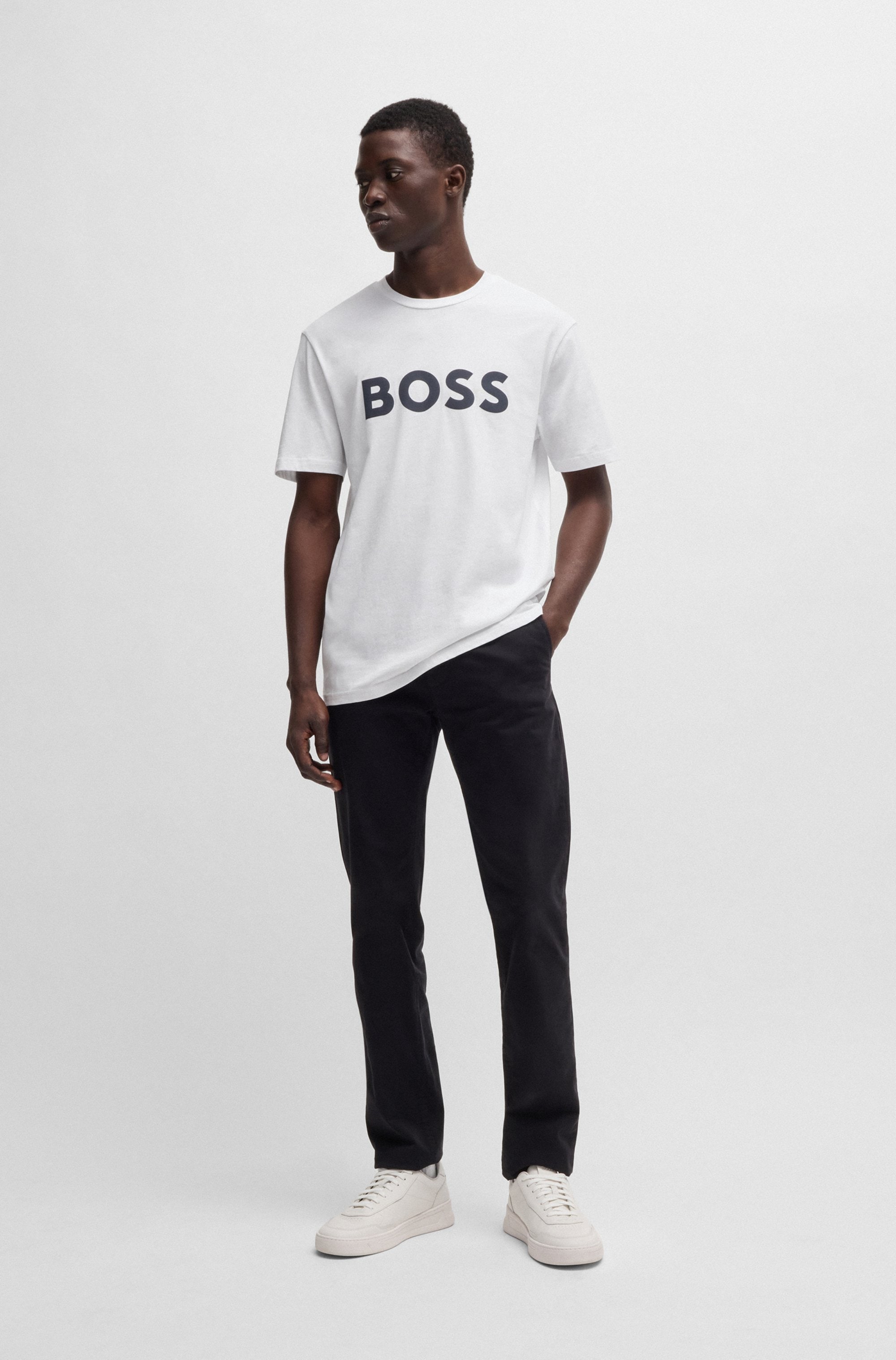 BOSS ORANGE T-Shirt »Thinking«, mit großem BOSS Druck auf der Brust