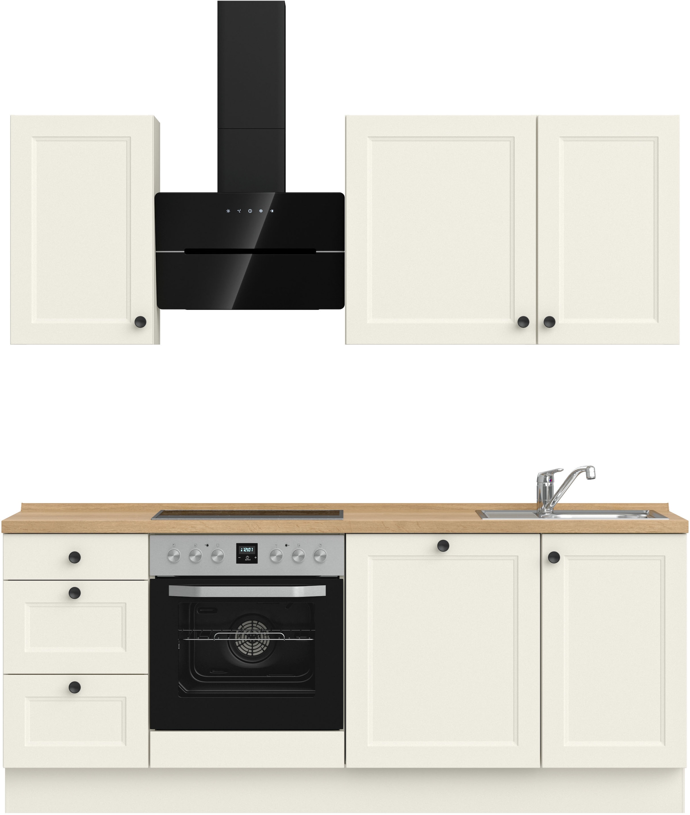 nobilia® Küchenzeile »"Cascada II"«, vormontiert, Breite 210 cm, Ausrichtun günstig online kaufen