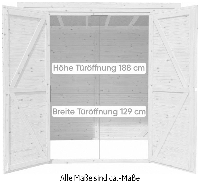 KONIFERA Gartenhaus »Beno 3 Fineline Flachdach«
