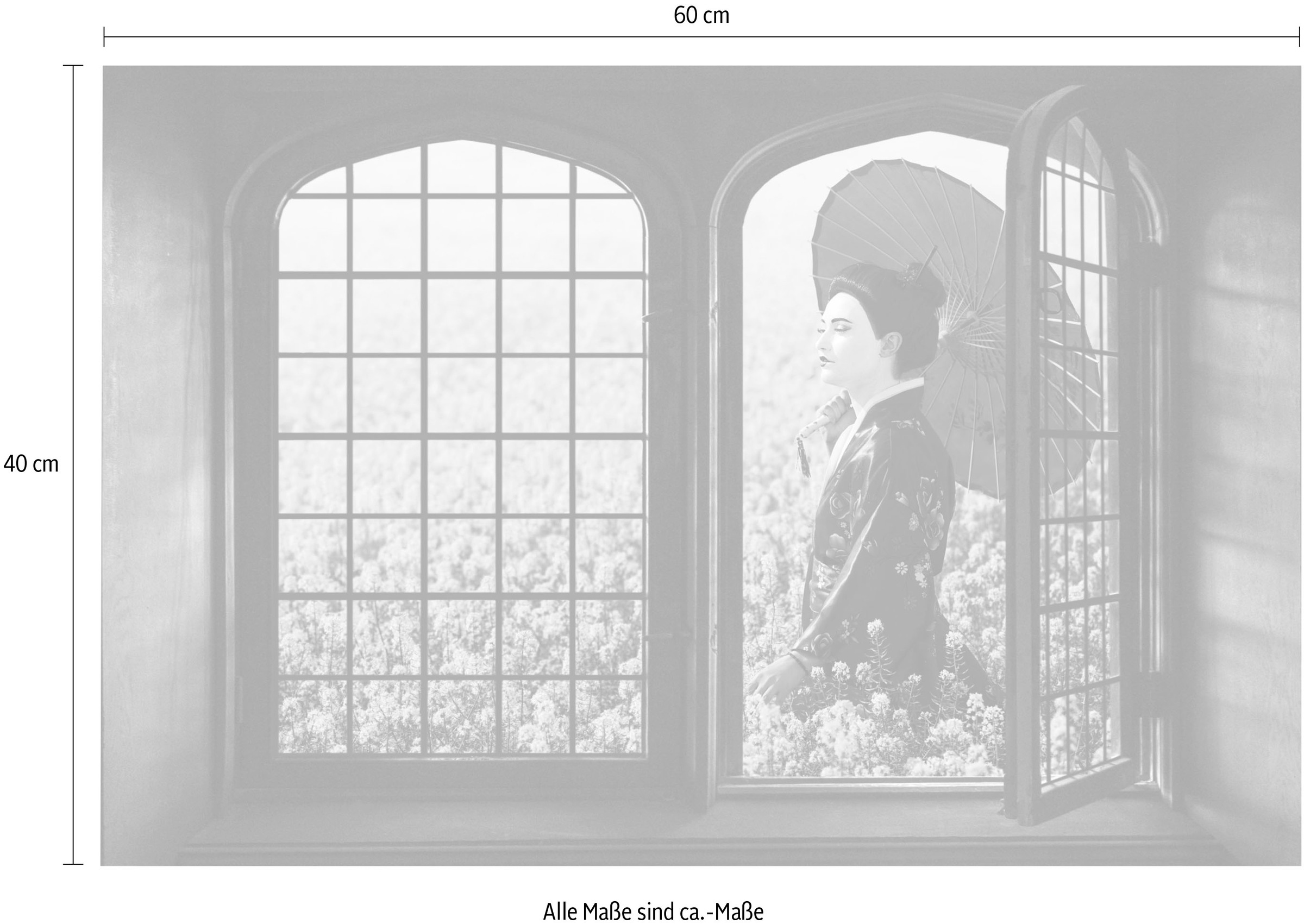 queence Wandsticker »Touch of China«, Wandsticker, Wandbild, selbstklebend, 3D, Fenster