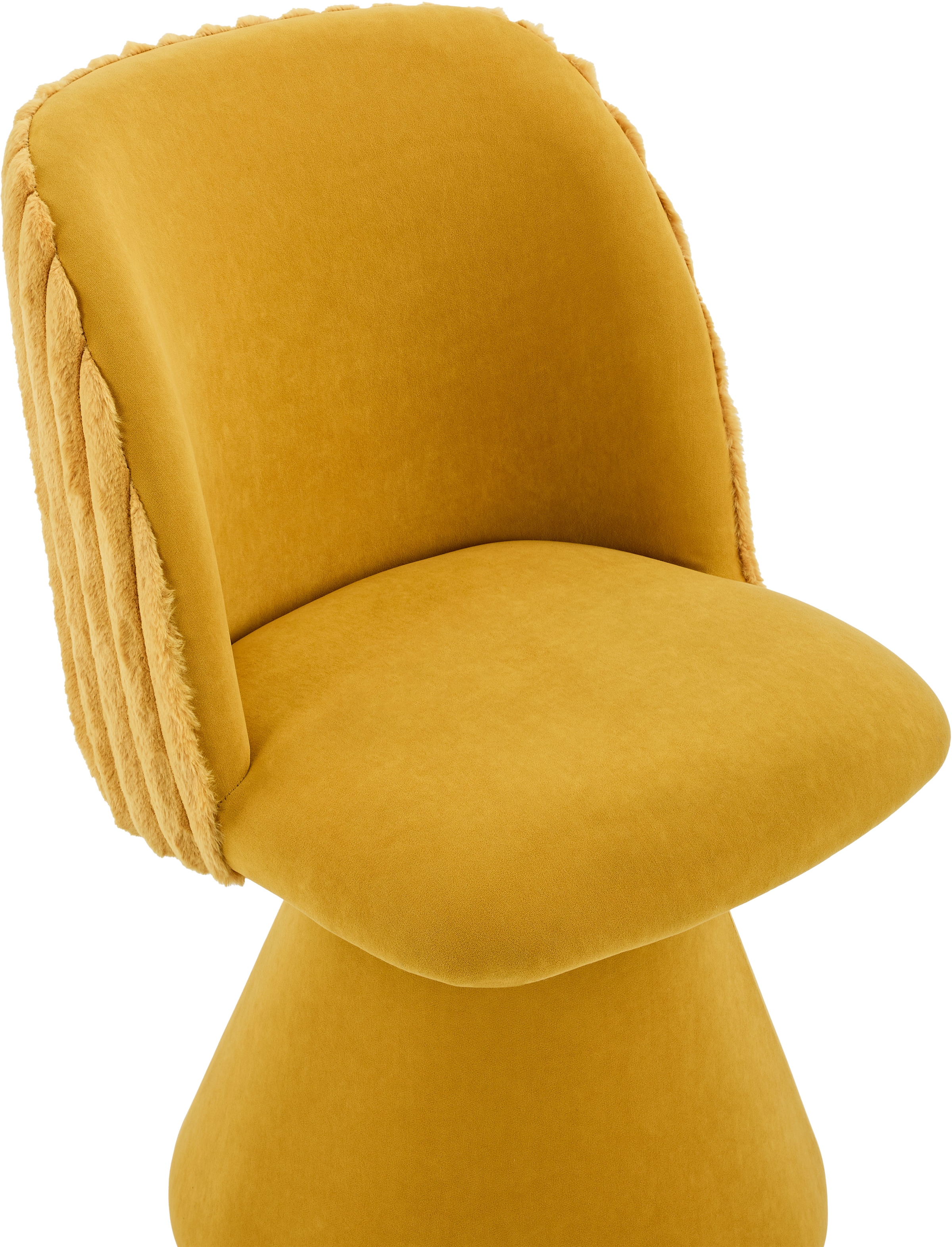 HELA Drehstuhl »BARI I« (Set) 2 Stk.360° drehbar, Polsterfuß, Materialkombi, Außen Felloptik Innen Velvet