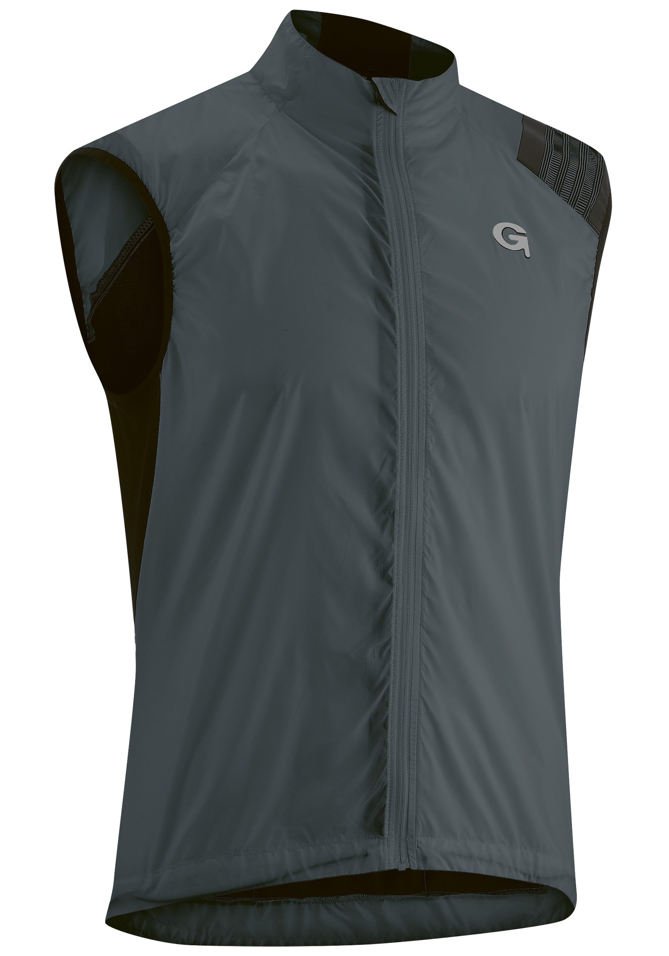 Fahrradjacke „BLOSKO“, 100% winddichte Fahrradweste, Gr. XXXL, anthrazit