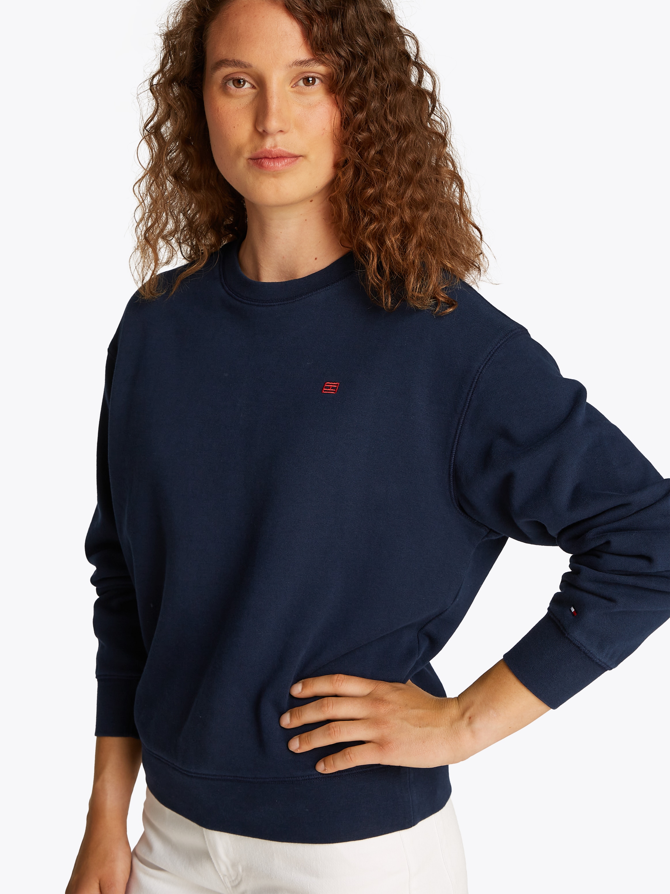 Tommy Hilfiger Sweatshirt »REG CONTRAST FLAG SWEATSHIRT«, mit Logo-Flag