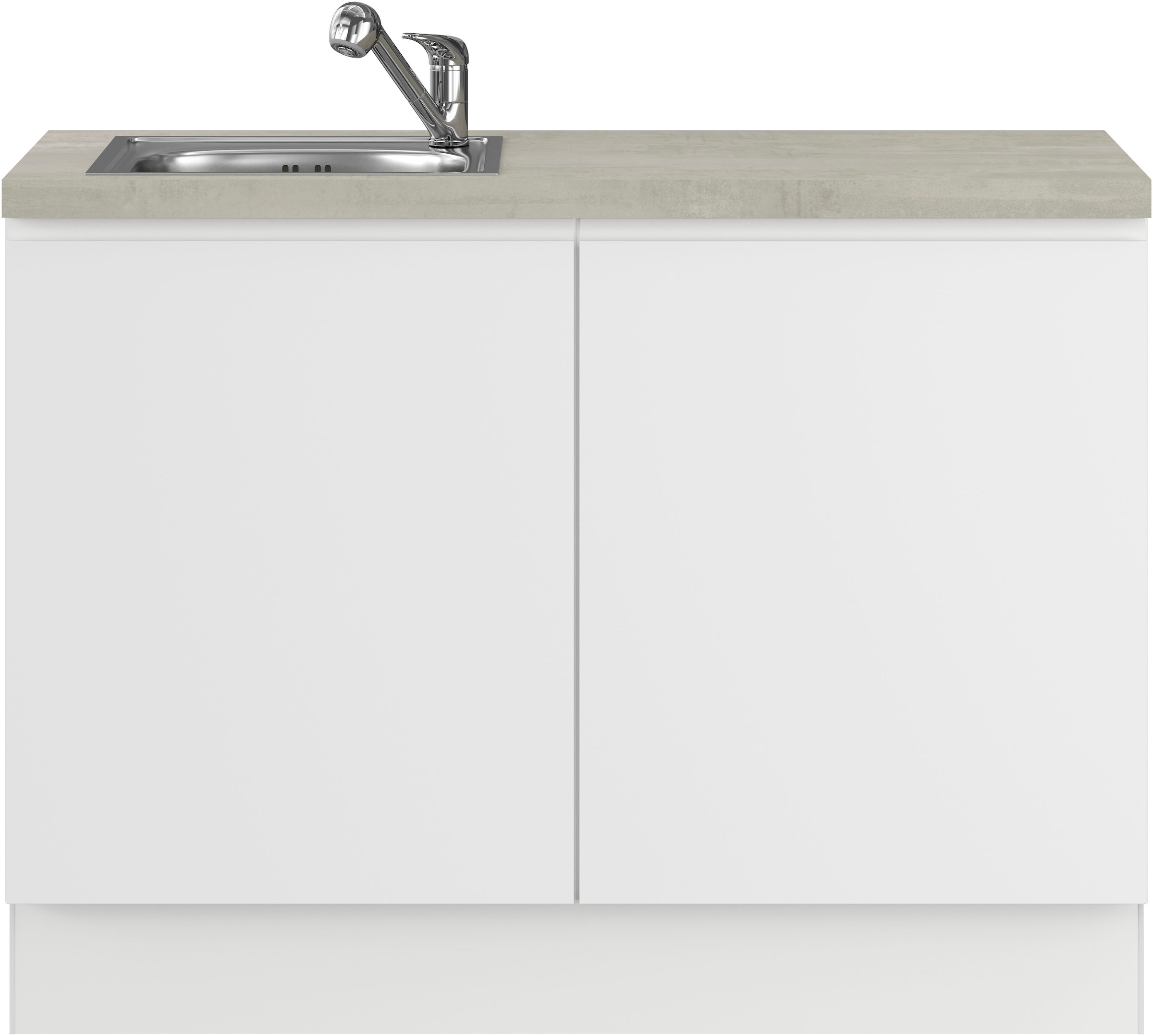 IMPULS KÜCHEN Mehrzweckschrank-Set »Warschau«, (6 St., Spülenschrank und Wäschekorbschrank, Breite 120 cm), Vielfältige Varianten verfügbar; kombinierbar mit anderen Artikeln