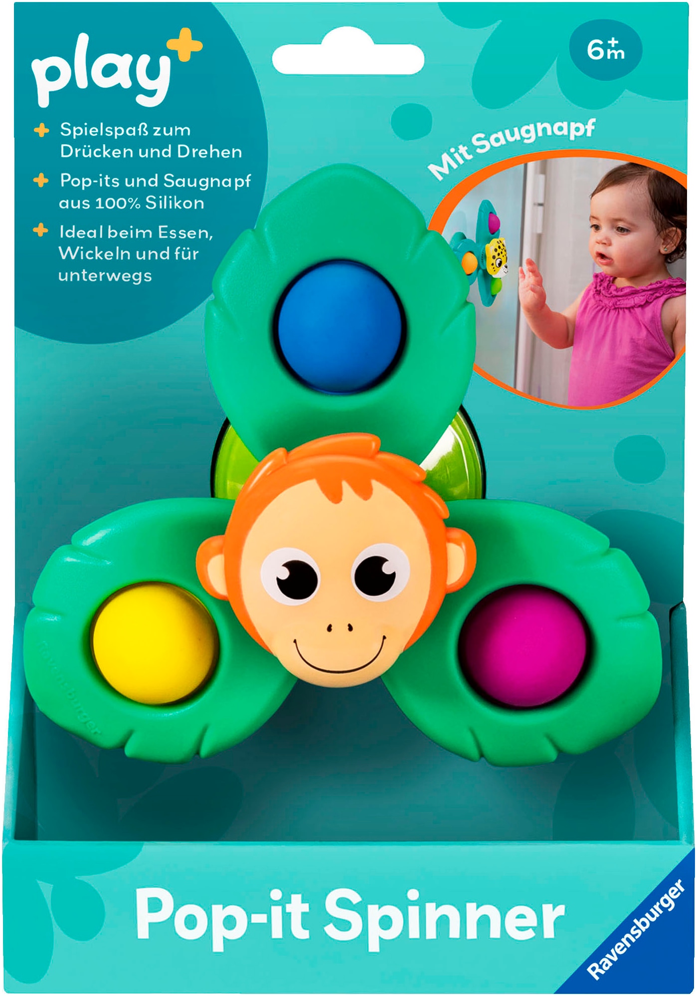 Ravensburger Lernspielzeug »Play+ Pop-it Spinner: Affe«