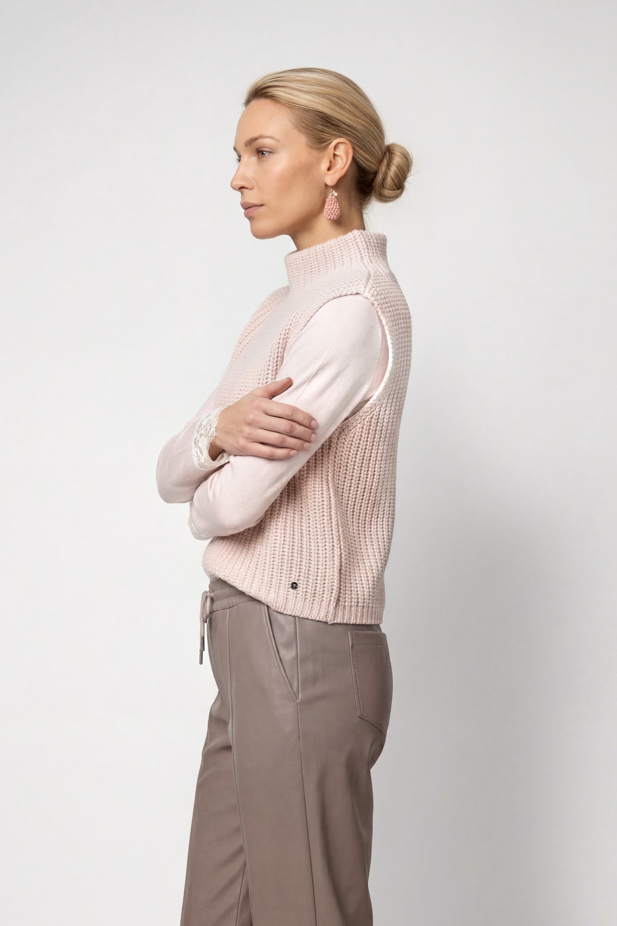 Monari Pullunder »Pullunder Basic Chenille« Regular fit mit Stehkragen