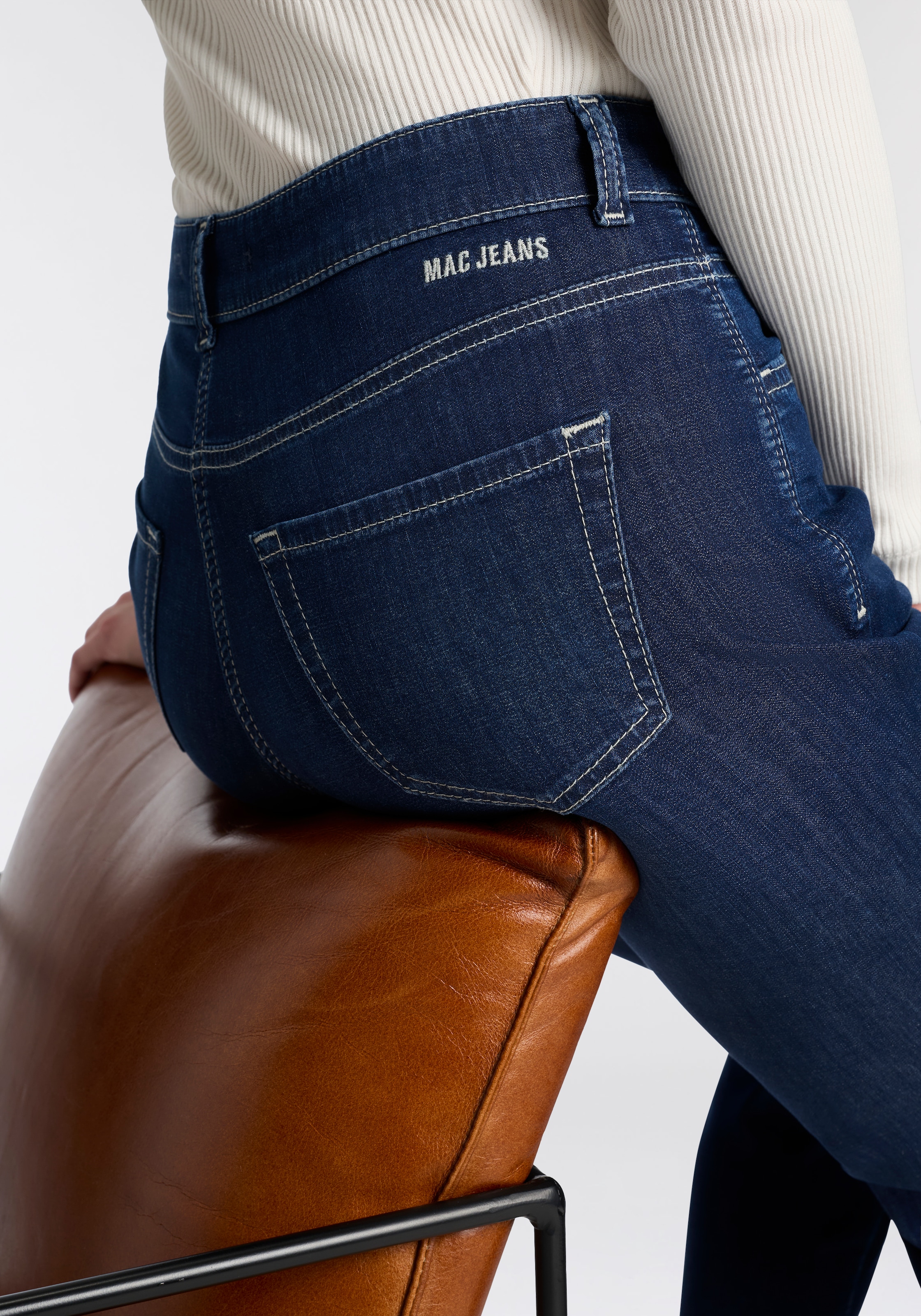 MAC Ankle-Jeans »Slim 7/8« Kontrastfarbene Nähte