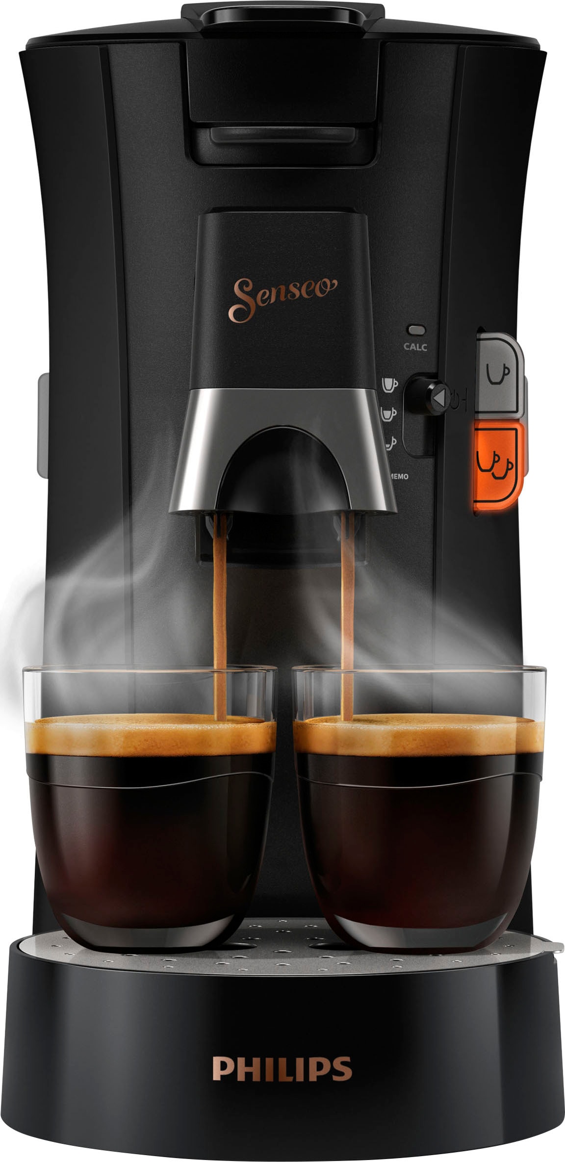 21% Kaffeespezialitäten, Senseo Plastik, aus Kaffeepadmaschine bestellen mit Memo-Funktion CSA240/60«, »Select Philips online recyceltem 3