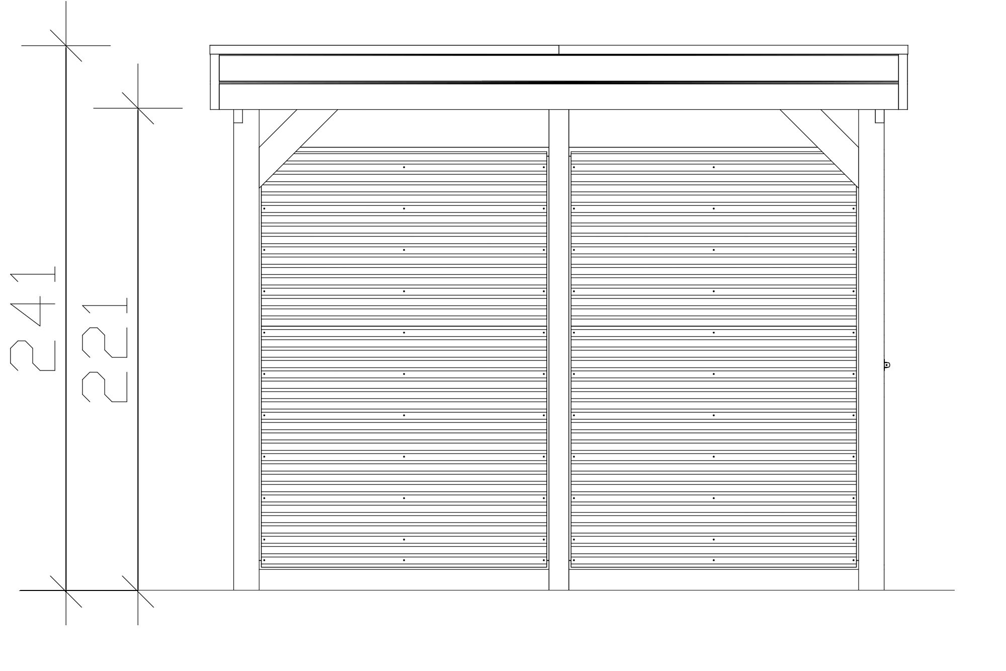 Skanholz Einzelcarport »Friesland Set 12« Massivholz 270 cm Nussbaum