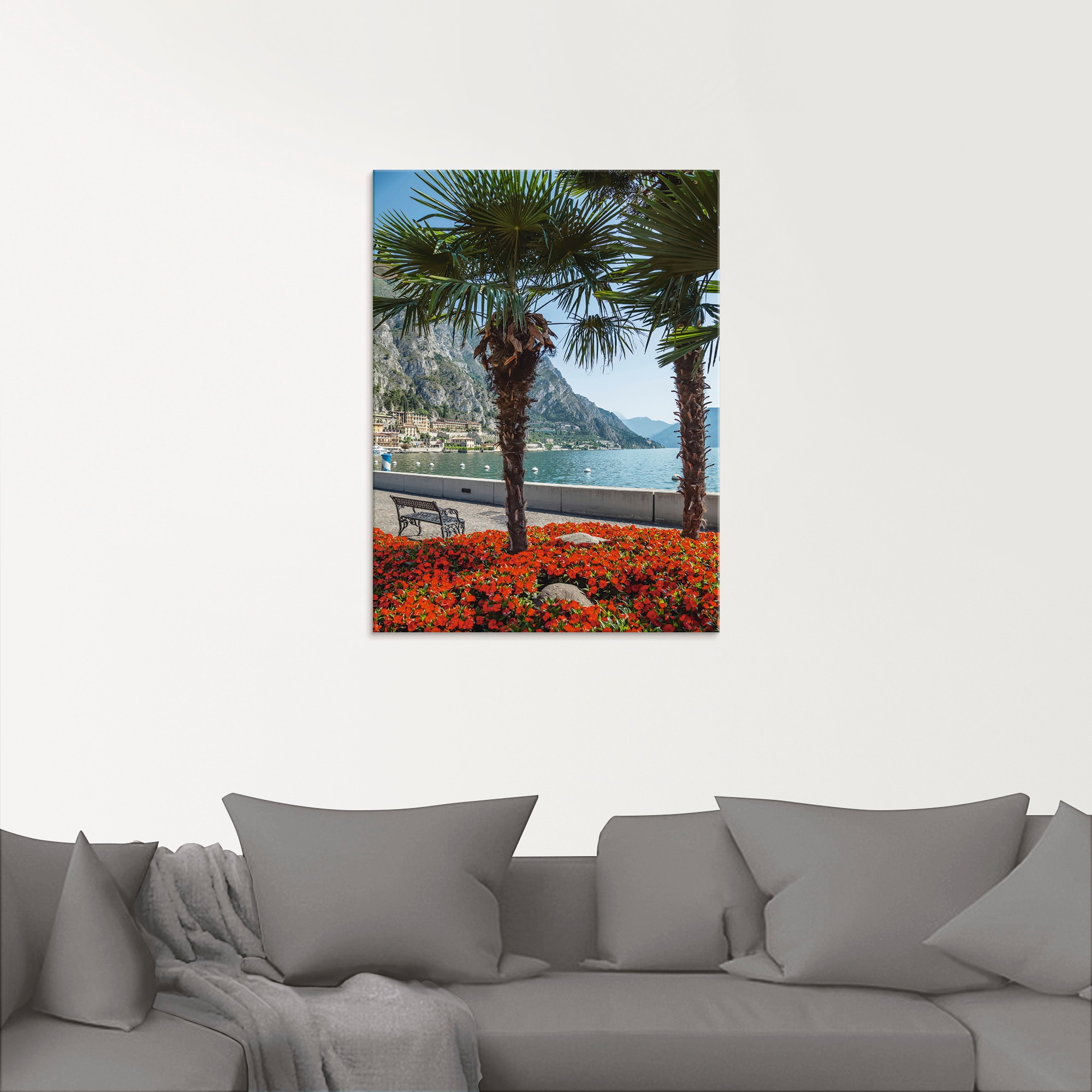 Artland Glasbild »Gardasee Limone sul«, Europa, (1 St.), in verschiedenen Größen