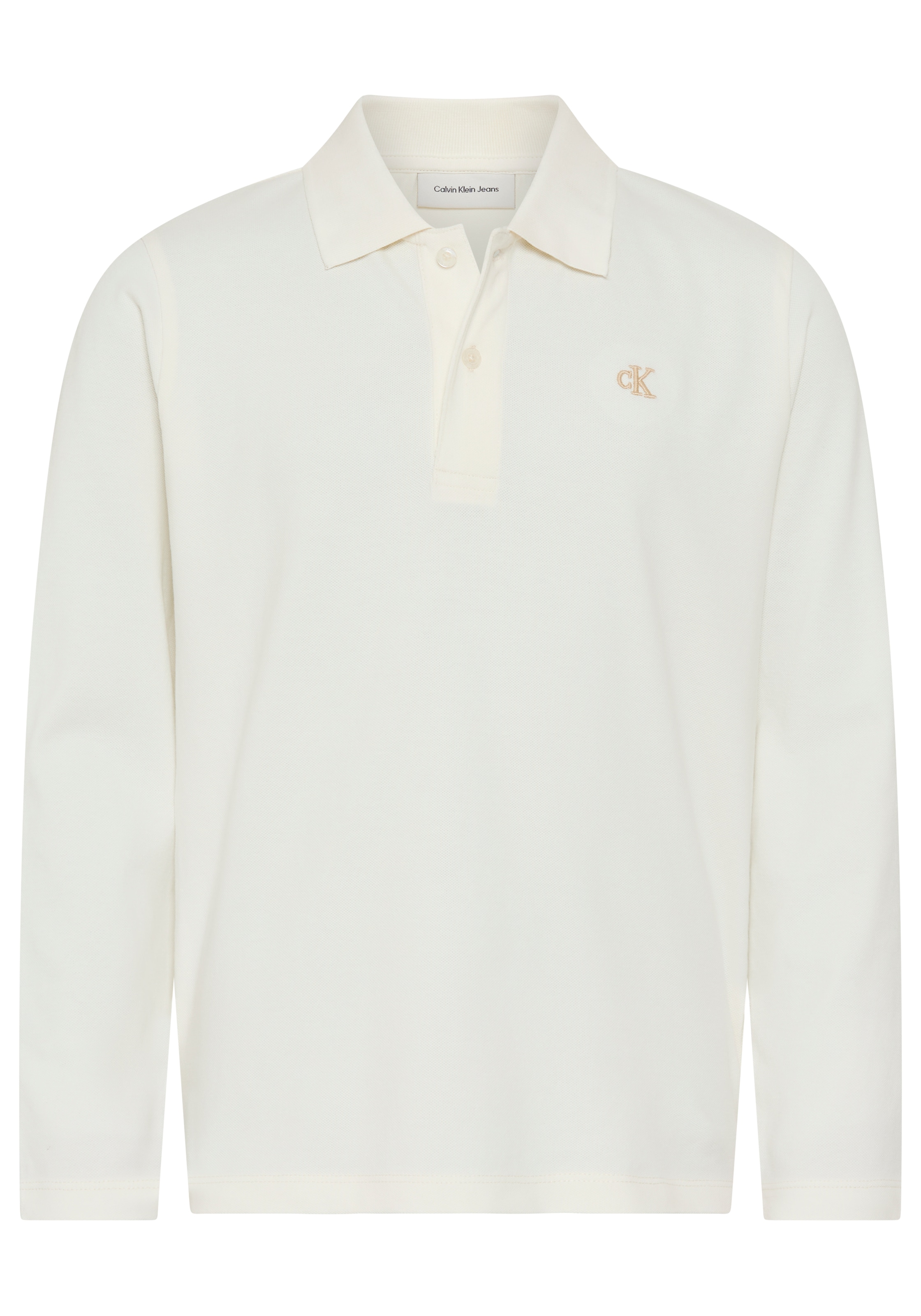 Calvin Klein Jeans Langarm-Poloshirt »SOLID PIQUE POLO« Regular fit mit Polokragen