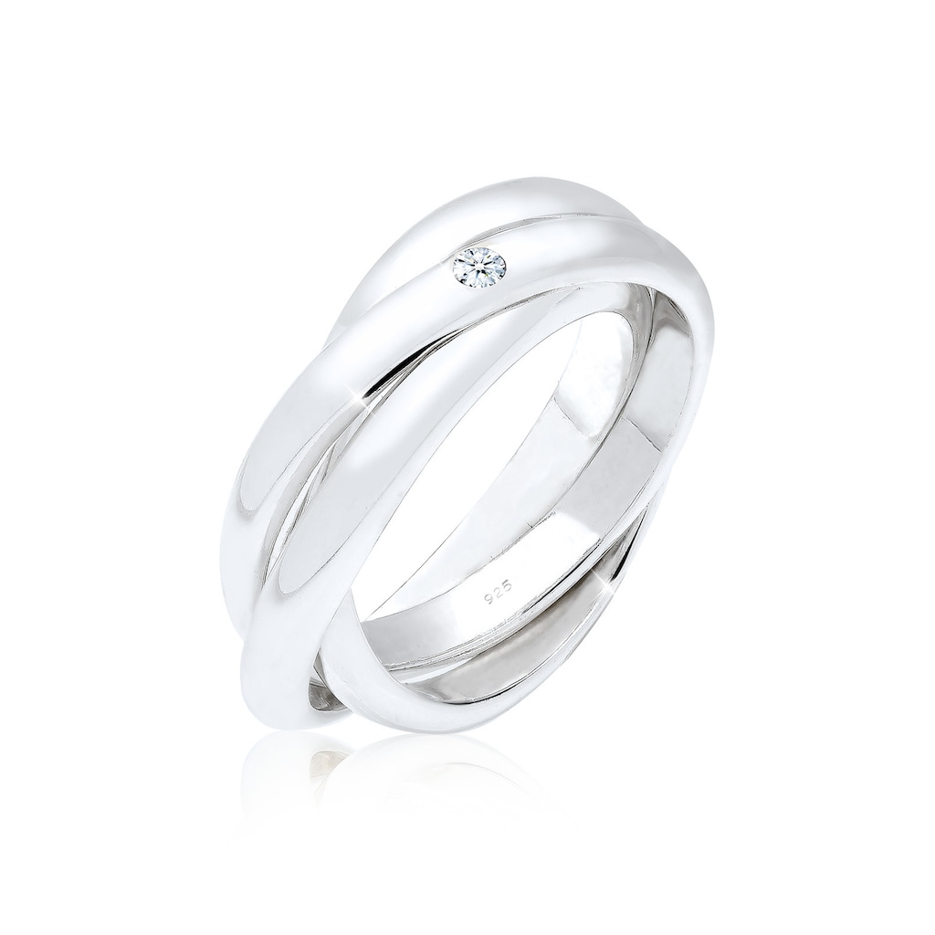 Elli DIAMONDS Verlobungsring »Verlobungsring Diamant 0.03 ct. 925 Silber«