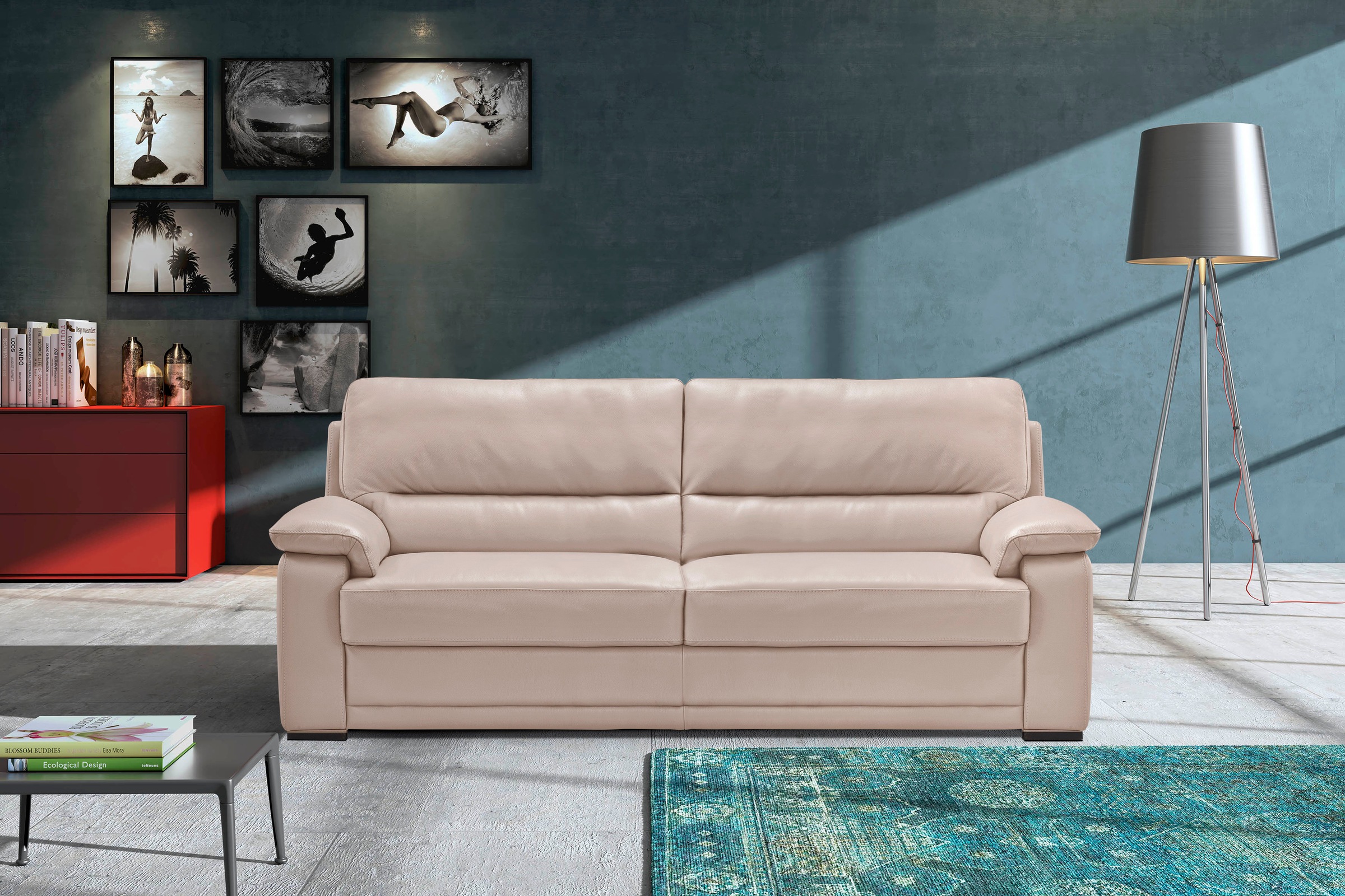 Egoitaliano 2,5-Sitzer »Doris, modernes Designersofa, Ledersofa mit erstkla günstig online kaufen