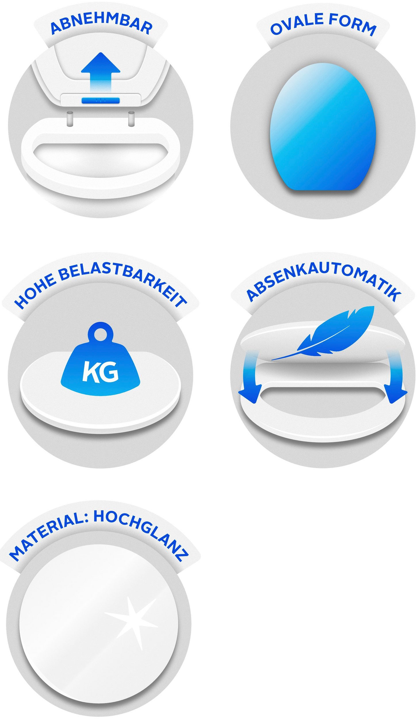 ADOB WC-Sitz »Rockabilly«, Absenkautomatik, zur Reinigung abnehmbar