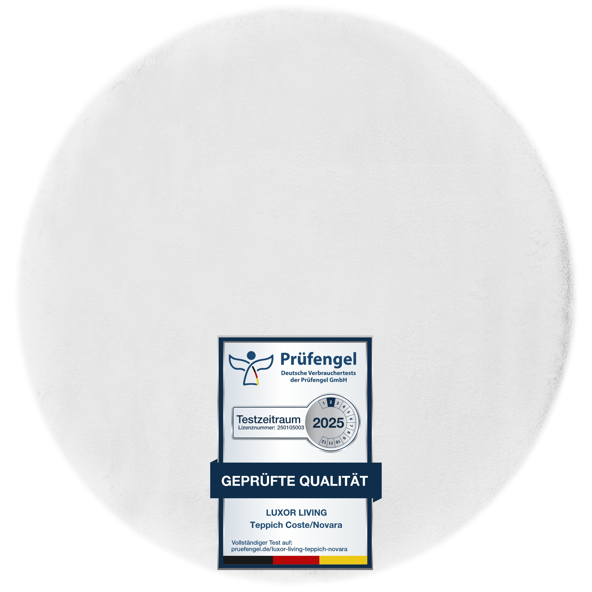 LUXOR living Fellteppich »Novara«, rund, 30 mm Höhe, Kunstfell, Kaninchenfell-Haptik, besonders weicher Hochflor