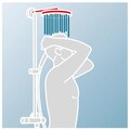 Schulte Duschsystem »EP DuschMa Cl Einhebelm Kopfb rund«, Tiefe: 41,9-43,6, mit Antikalk-Noppen