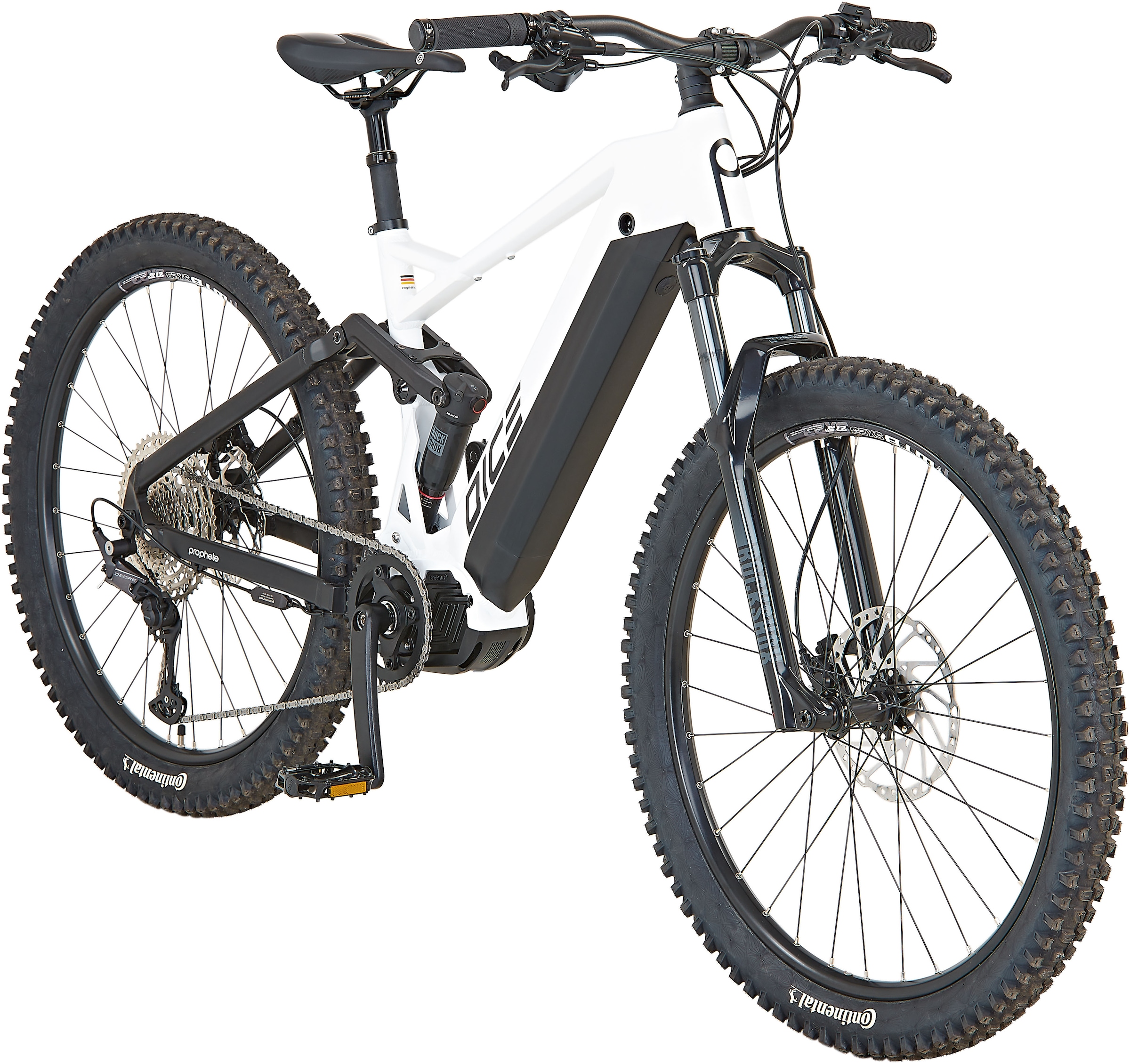 Prophete E-Bike »DICE 5.0«, 12 Gang, Shimano, Mittelmotor 250 W, Pedelec, Elektrofahrrad für Damen u. Herren, MTB, Mountainbike