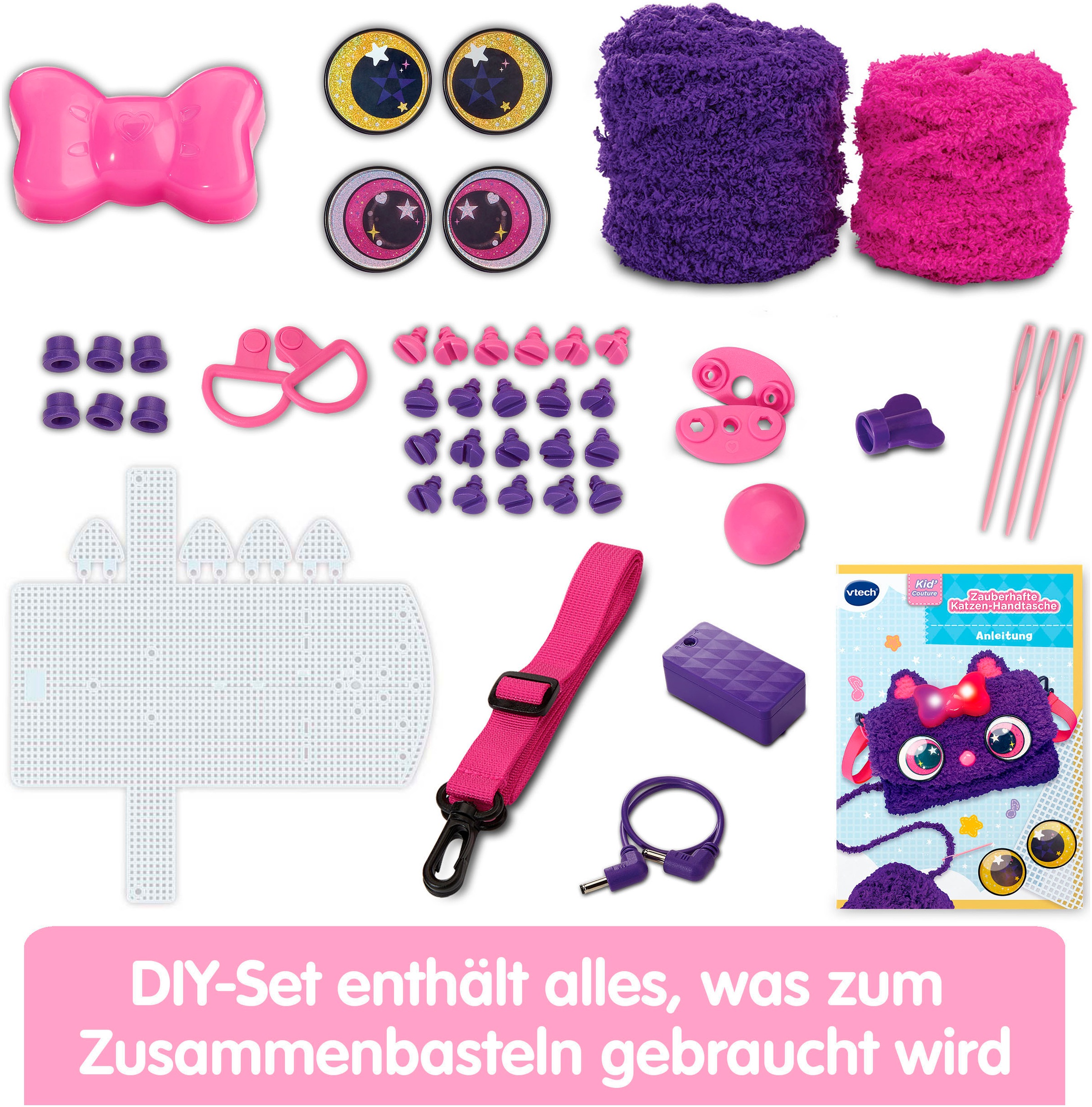 Vtech® Kreativset »Kid'Couture - Zauberhafte Katzen-Handtasche«, mit Licht- und Soundeffekt