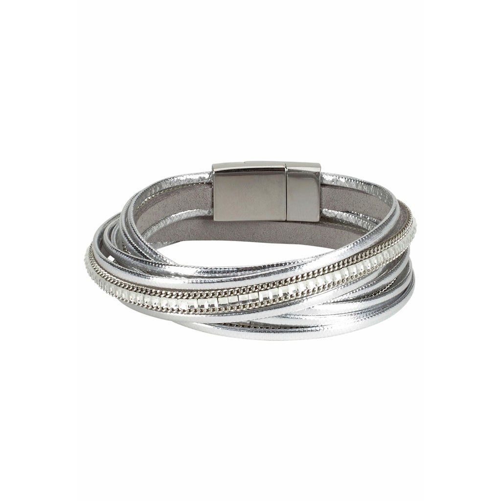 Firetti Wickelarmband »im Metallic Look«