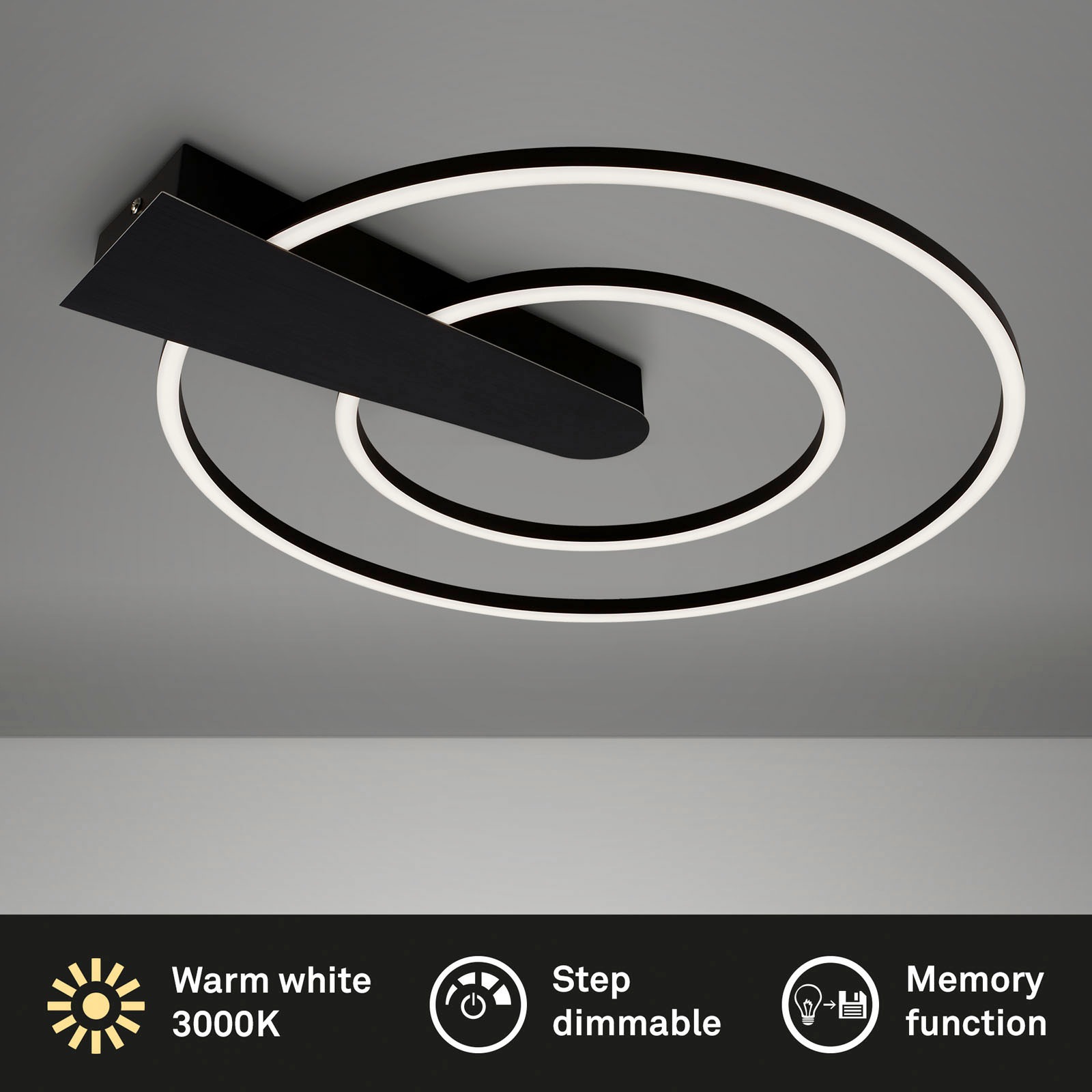 Briloner Leuchten Deckenleuchte »NICO DUO«, Deckenlampe dimmbar 25W 3000lm günstig online kaufen