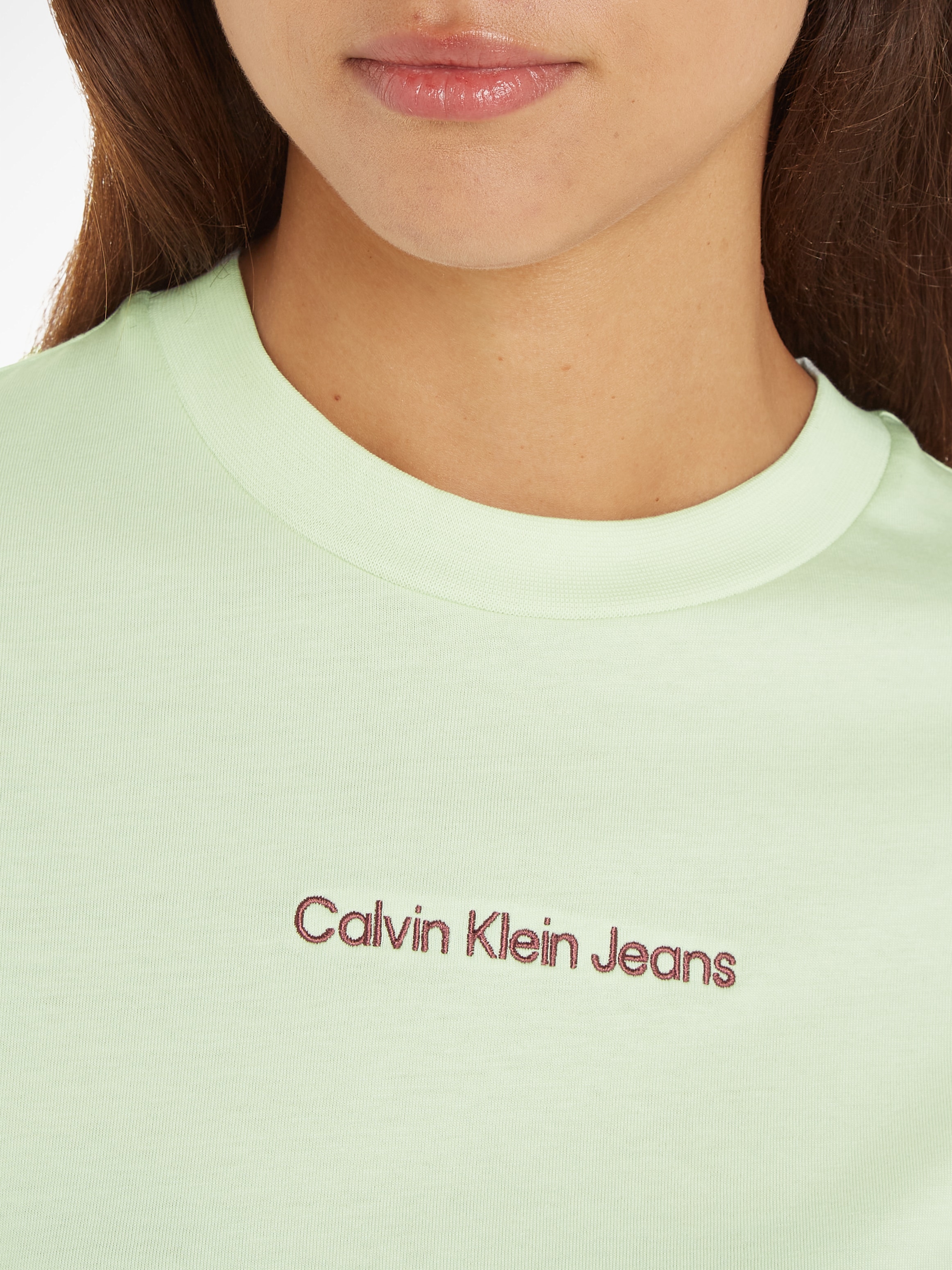Jeans Klein kaufen TEE«, T-Shirt STRAIGHT Calvin »INSTITUTIONAL mit Markenlabel