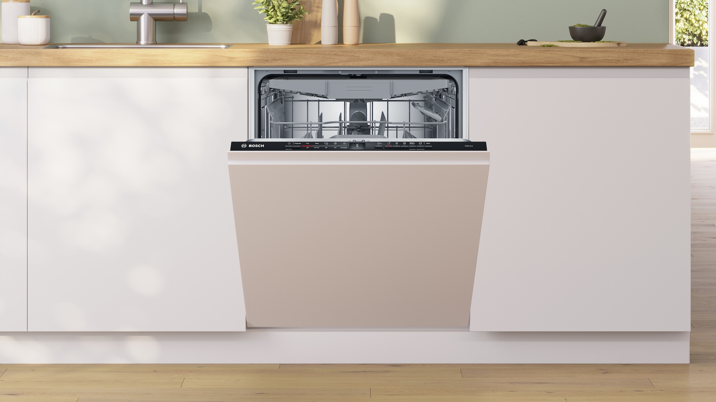 BOSCH vollintegrierbarer Geschirrspüler Serie 2 »SBV2HVX06E« 14 tlg. Maßgedecke Extrem flexibles Beladen und Extra Dry für gründliches Trocknen