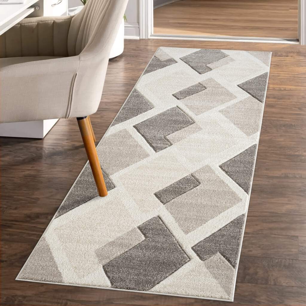 Carpet City bequem »BONITO 3D-Effekt und Flachflor, Läufer schnell bestellen rechteckig, 7167«, Hochtief-Muster