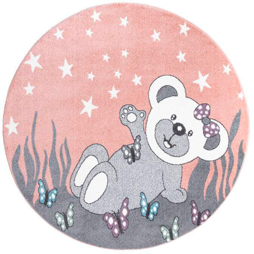 Carpet City Kinderteppich »ANIME916«, rund, 11 mm Höhe, Kinderzimmer Teppich Modern mit lustigen Cartoon-Figuren, Multi