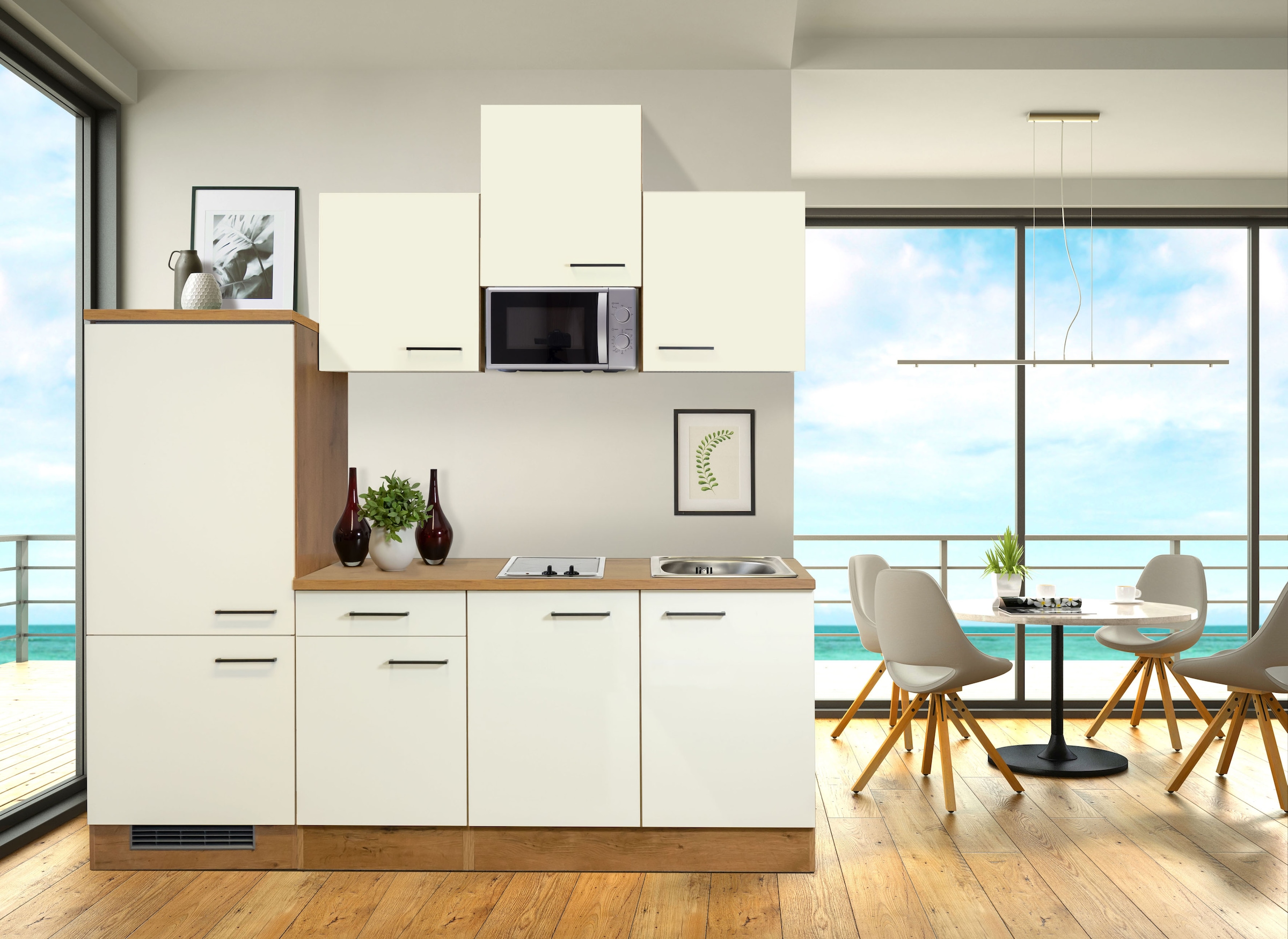 Flex-Well Küchenzeile »Vintea« mit E-Geräten, Gesamtbreite 210 cm