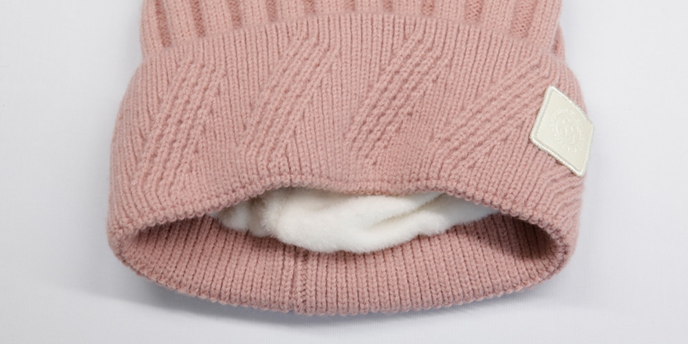 chillouts Bommelmütze elastisch, Formbeständig, gefüttert, mit breitem Umschlag