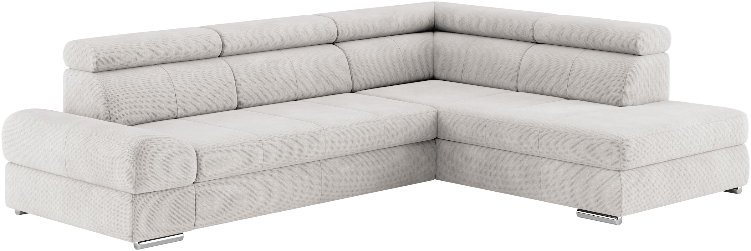 sit&more Ecksofa »Broadway L-Form«, mit verstellbaren Kopfteilen, wahlweise mit Bettfunktion