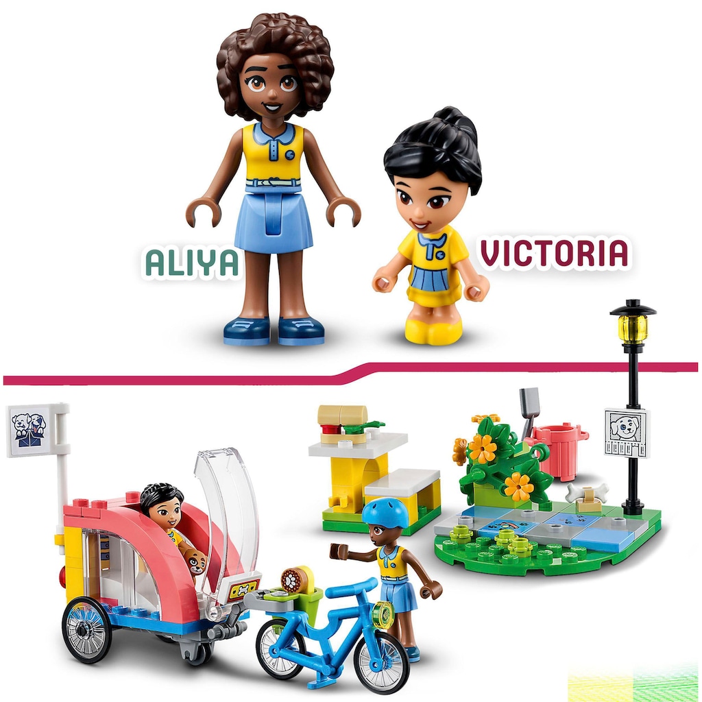 LEGO® Konstruktionsspielsteine »Hunderettungsfahrrad (41738), LEGO® Friends«, (125 St.)
