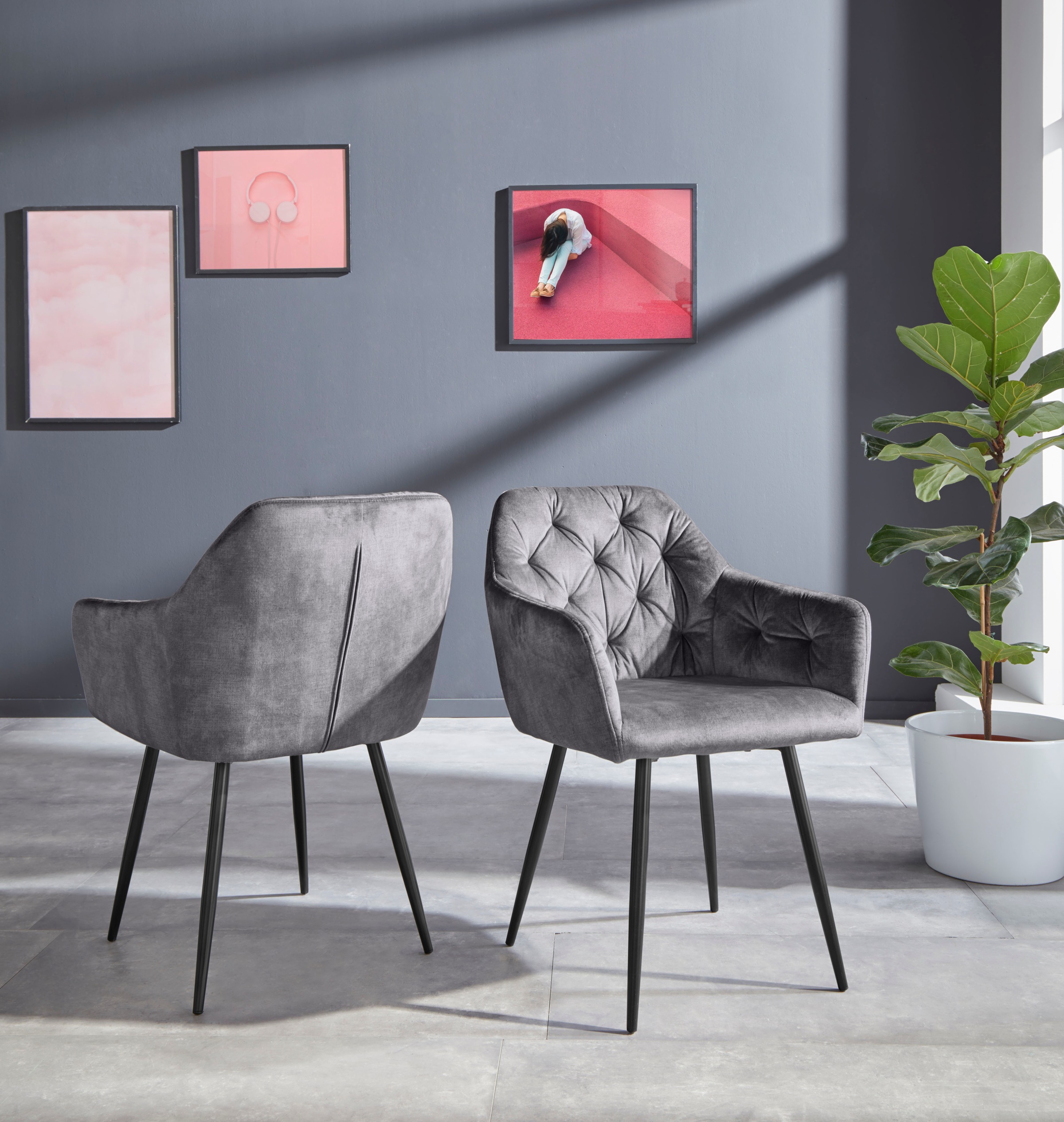 HELA Esszimmerstuhl »Kira Schalenstuhl Boho, Bestseller«, (Set), 4 St., Sam günstig online kaufen