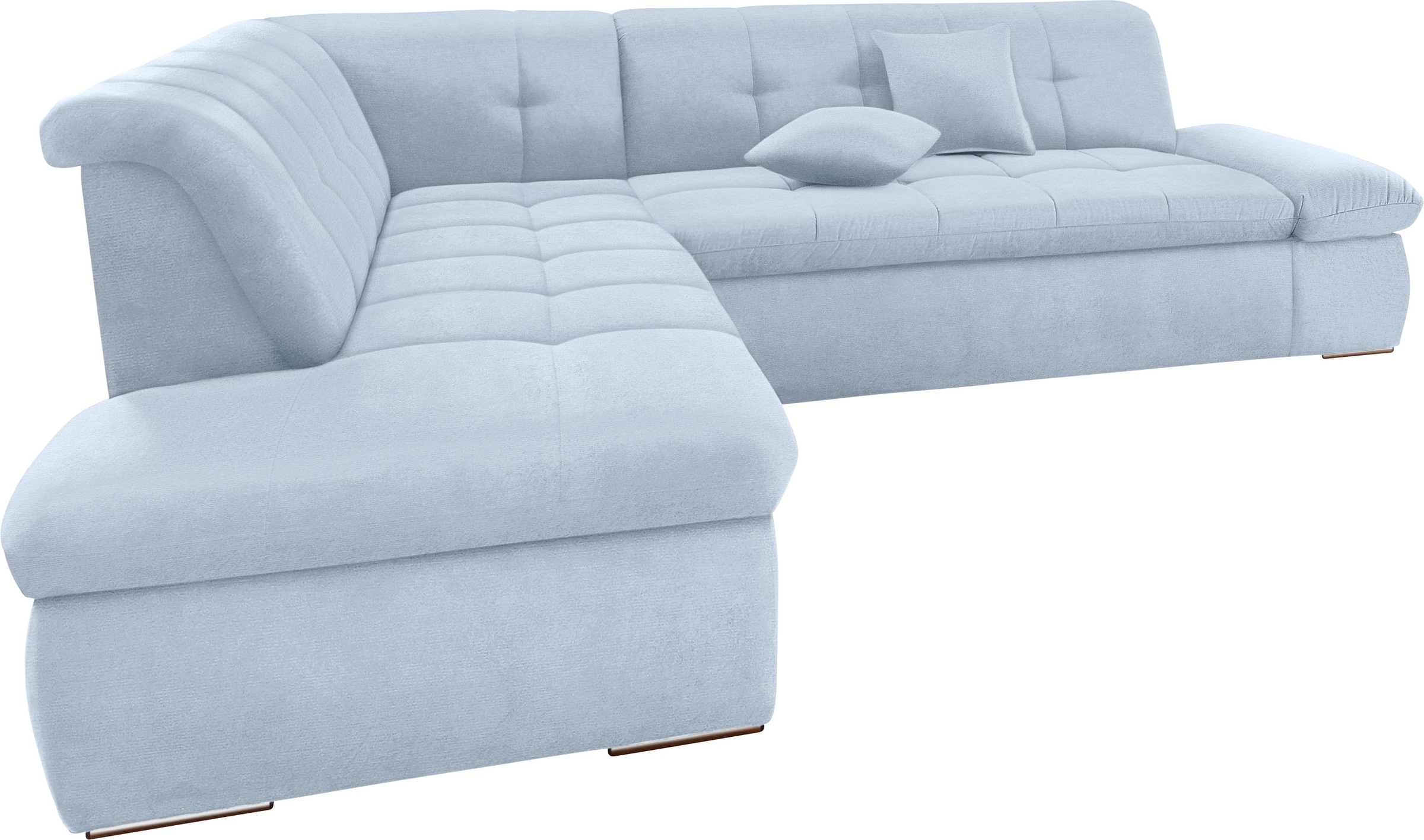 DOMO collection Ecksofa »NMoric incl. Zierkissen B/T/H: 273/216/80 cm L-For günstig online kaufen