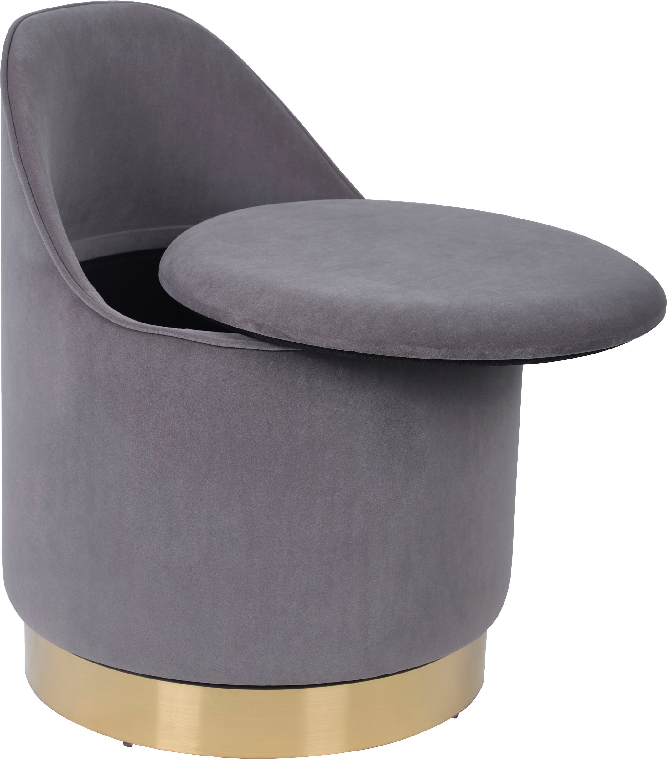 Kayoom Sessel »Drehhocker Viktor 125,Drehhocker in modernem Design,Stauraum im Innere«, (1 St.), drehbarer Sockel, mit Stauraum, komfortable Rückenstütze