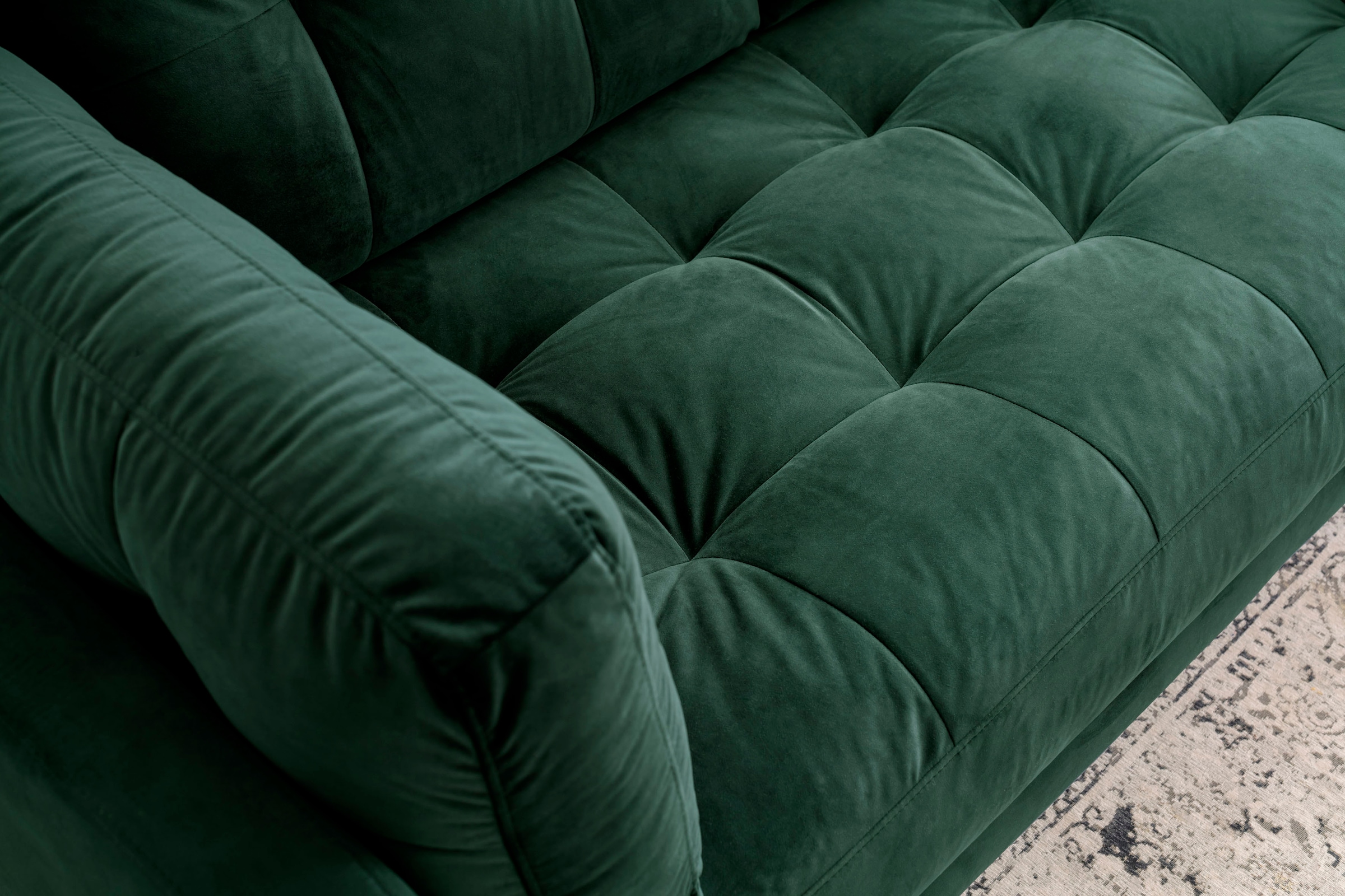 Trends by HG 3-Sitzer »Landau«, in Cord-Stoff mit Metallfuß