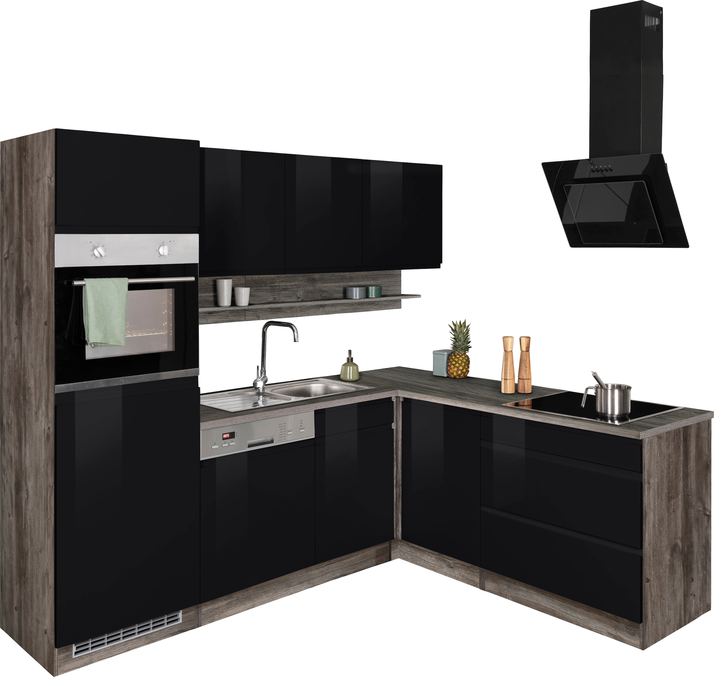KOCHSTATION Winkelküche "KS-Virginia", Stellbreite 230/190 cm, wahlweise mi günstig online kaufen